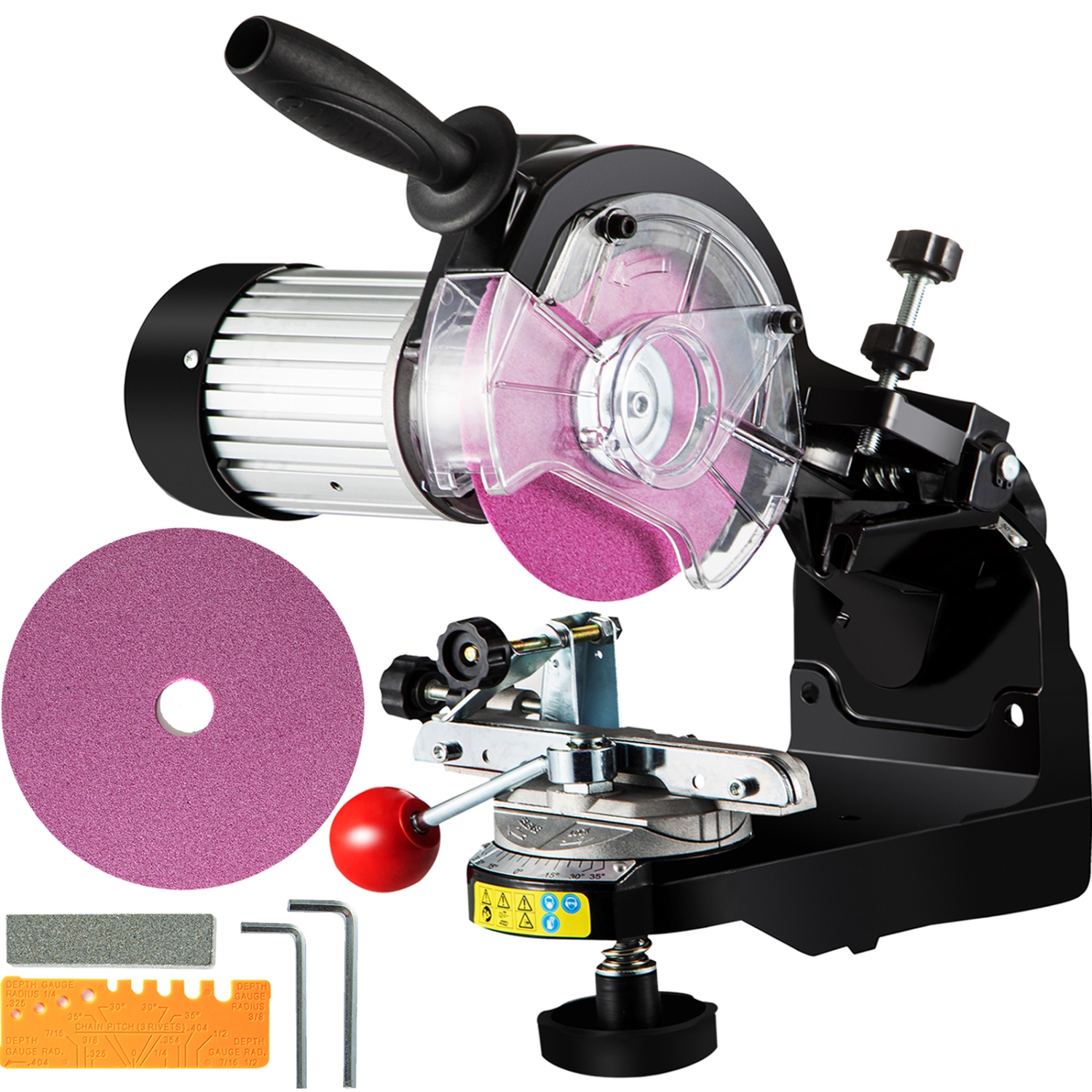Affûteur de scie à chaîne électrique VEVOR 230&nbsp;W, meuleuse à chaîne professionnelle à angles multiples réglable 3000&nbsp;tr/min, affûteur