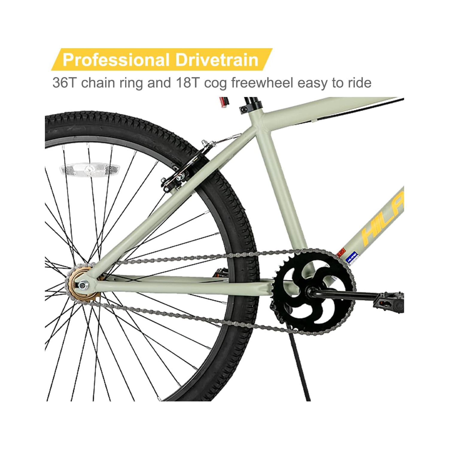 Hiland Redeem 2,0+ 24&nbsp;po BMX pour adolescents et adultes, débutant à avancé avec 2 chevilles, gris