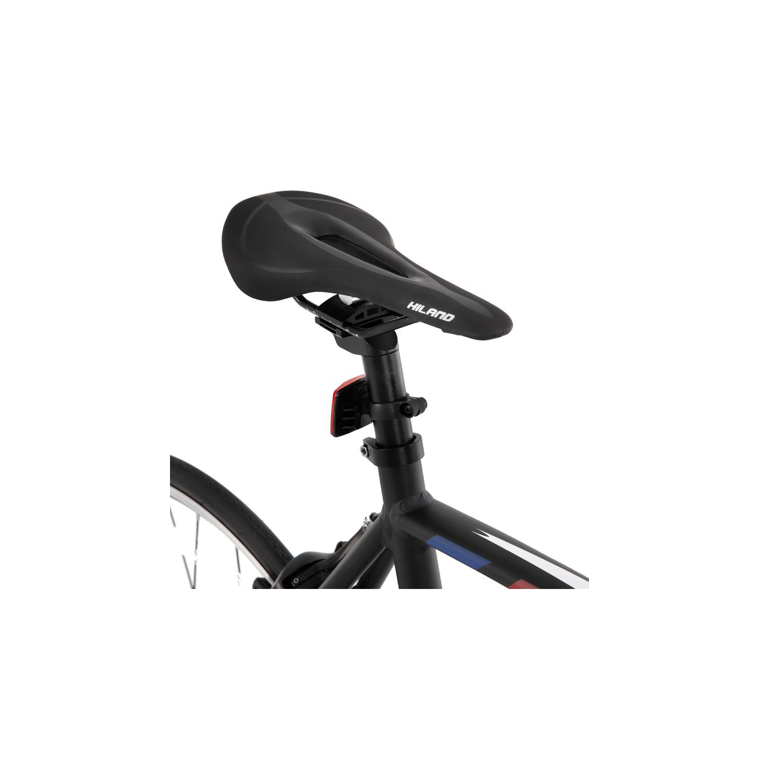 Hiland Alliance 700c Adult Road Bike, Mens and Womens 14 Speeds Drivetrain, Lightweight Aluminum Frame, City Commuting Road Bicycle Large Frame Black