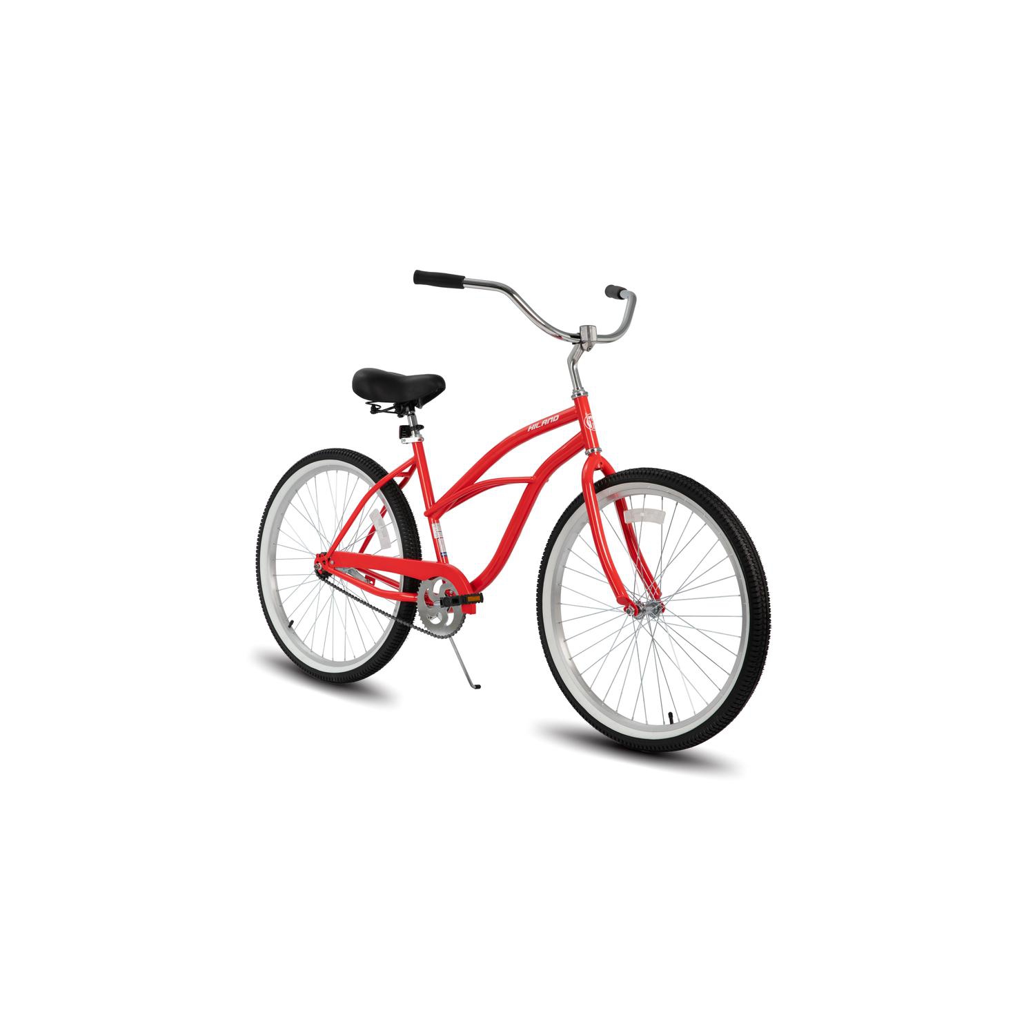 Vélo de plage de 26&nbsp;po Jade de Hiland pour adolescents et adultes, vélo à cadre bas pour femmes, vélo de ville à une vitesse, vélo de ville à