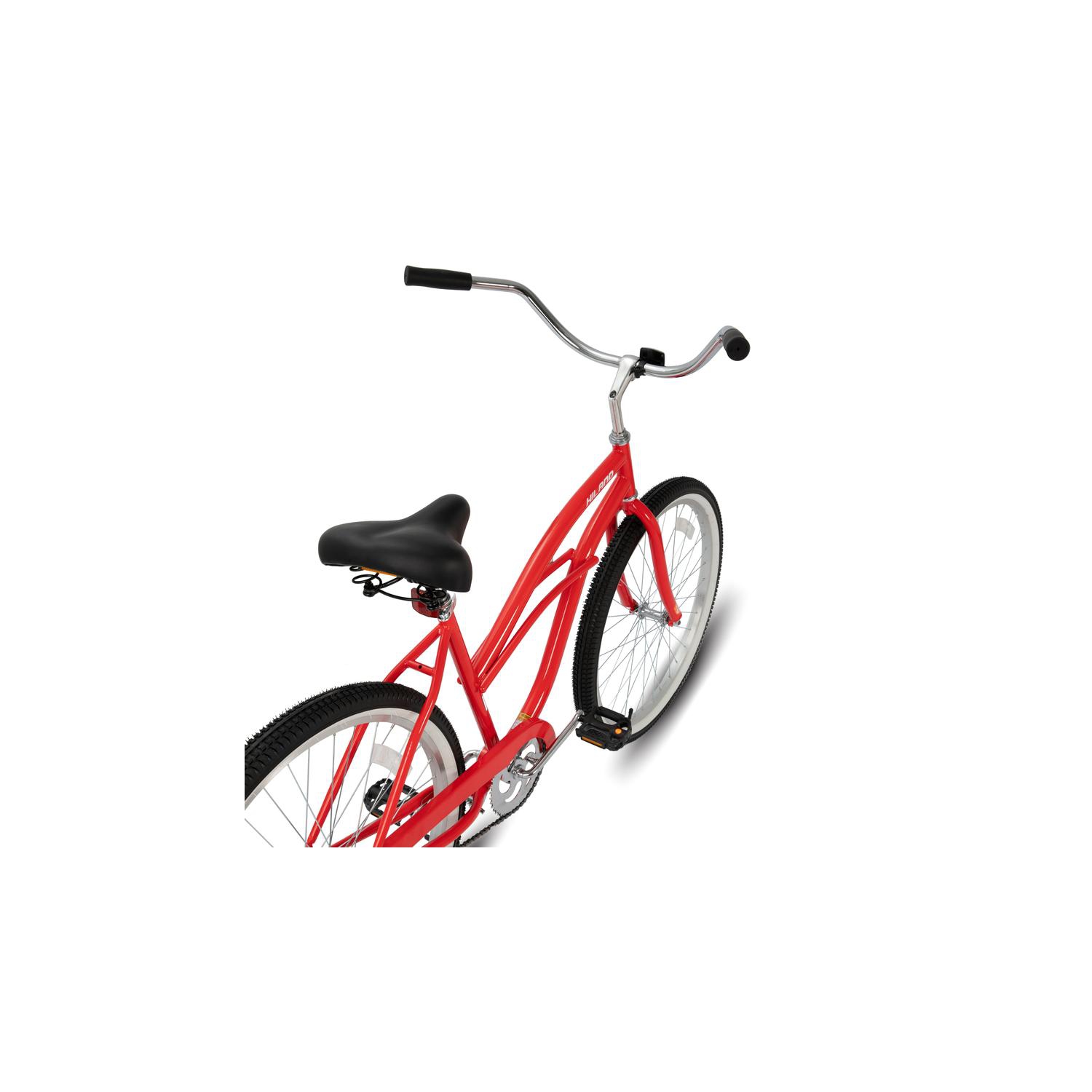 Vélo de plage de 26&nbsp;po Jade de Hiland pour adolescents et adultes, vélo à cadre bas pour femmes, vélo de ville à une vitesse, vélo de ville à