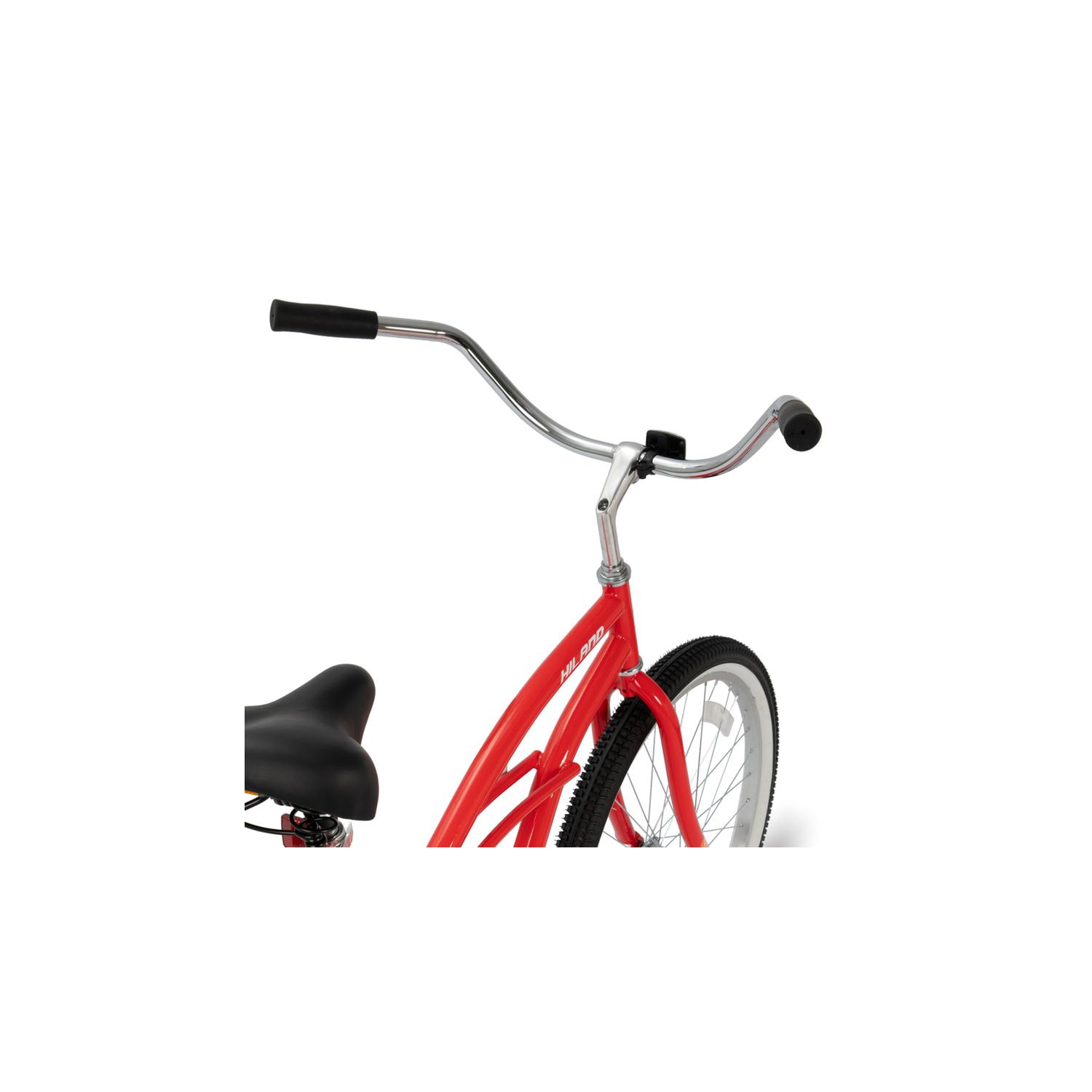 Vélo de plage de 26&nbsp;po Jade de Hiland pour adolescents et adultes, vélo à cadre bas pour femmes, vélo de ville à une vitesse, vélo de ville à