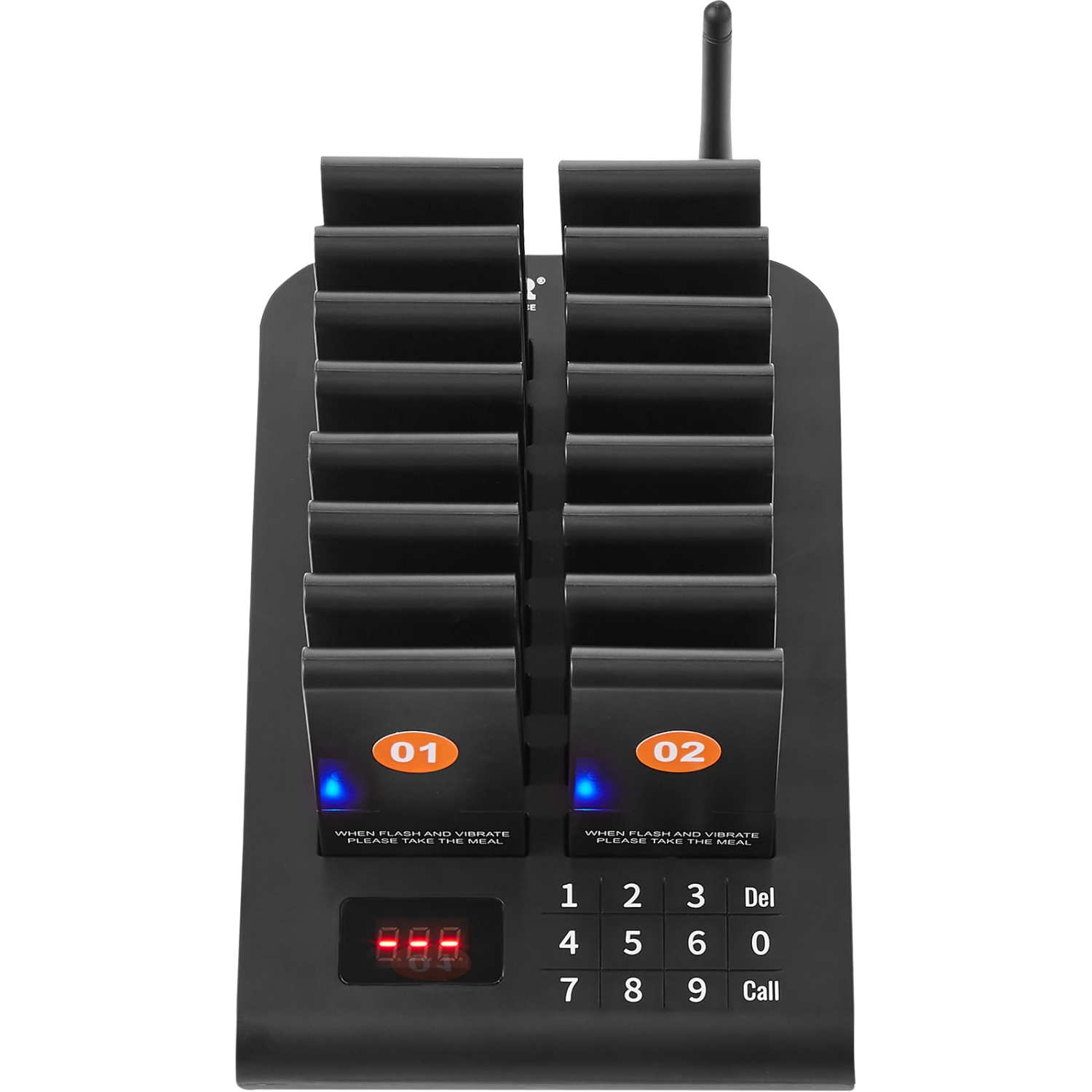 VEVOR 500m Long Range Restaurant Pager System, Wireless Lineup Waiting Queue Signal, Guest Customer Calling Beepers with Vibration & Flashing, 16