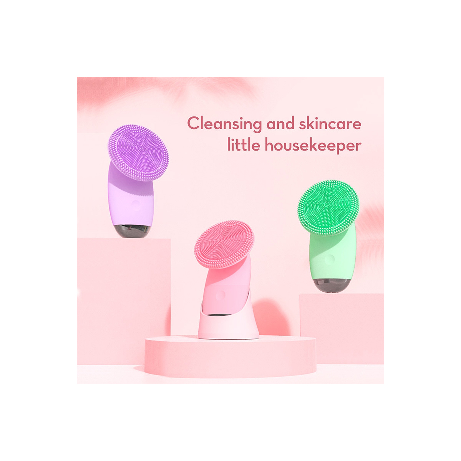 Brosse nettoyante pour le visage en silicone, brosse à récurer étanche rechargeable pour le visage, nettoyage en profondeur, exfoliation