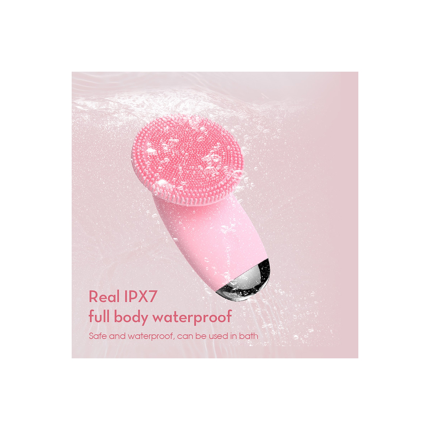 Brosse nettoyante pour le visage en silicone, brosse à récurer étanche rechargeable pour le visage, nettoyage en profondeur, exfoliation