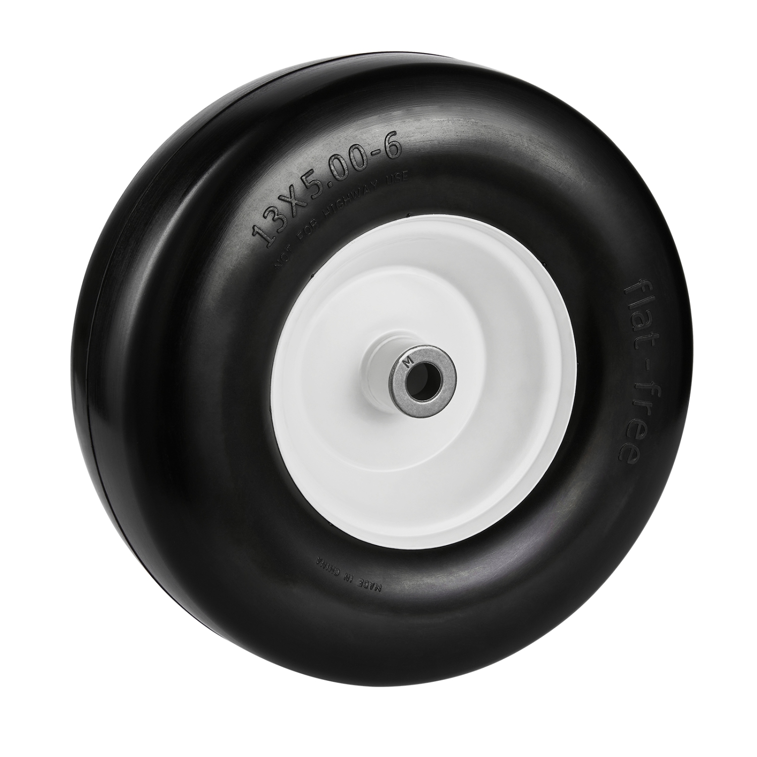 VEVOR Lawn Mower Tires with Rim, 13x5-6" Tubeless Tractor Tires, 2-Pack Tire and Wheel Assembly, Flat-free PU Tires, 3.25"-5.9" Centered Hub, 3/4"