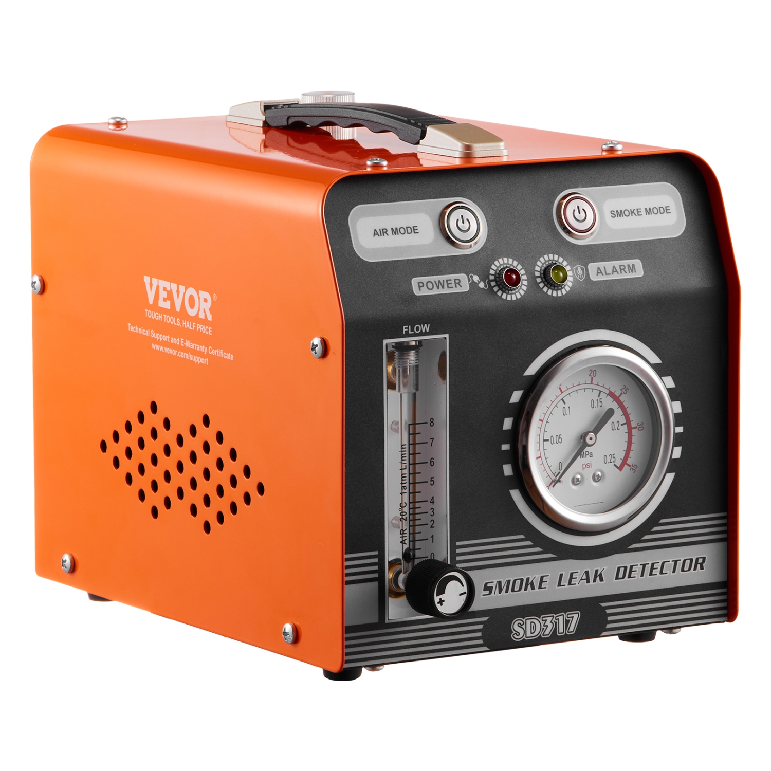 VEVOR Automotive Smoke Machine Leak Detector, EVAP Smoke Machine Leak Tester with Built-in Air Pump, Pressure Gauge&Flow Meter, Dual-Mode Diagnostic