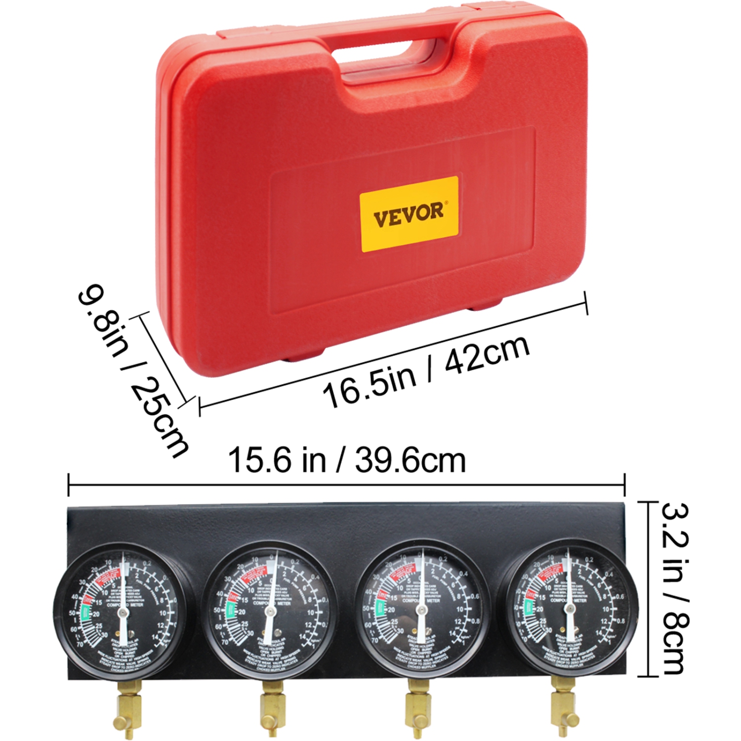Carburateur à vide de carburant VEVOR Trousse d'outils Synchroniser Kit d'outils Kit d'outils Synchronisation du carburateur à vide de carburant Jeu
