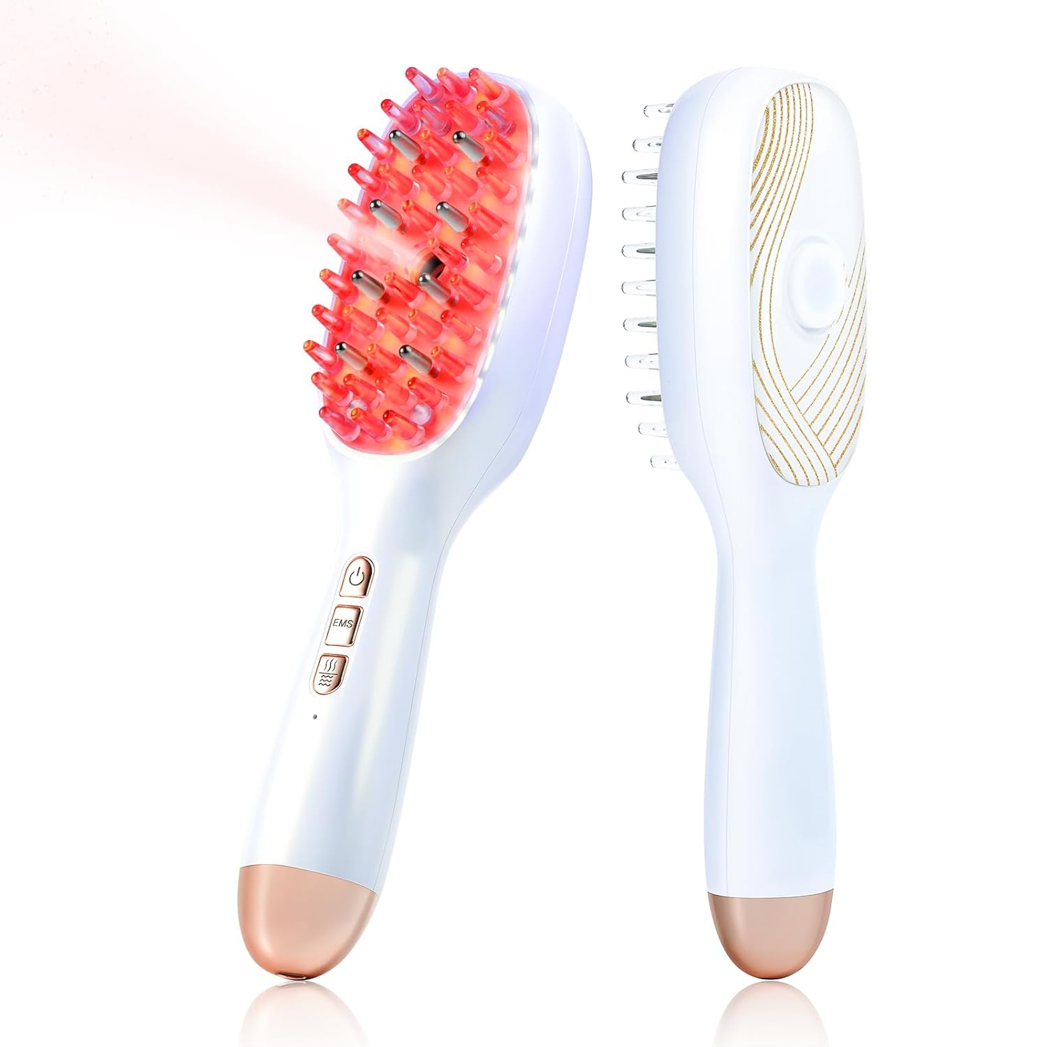 Electric Hair Steamer Brush,Microcurrent Massage Comb for Head,Red & Blue Light Hair Care,Vibration Scalp Massage Atomization Comb
