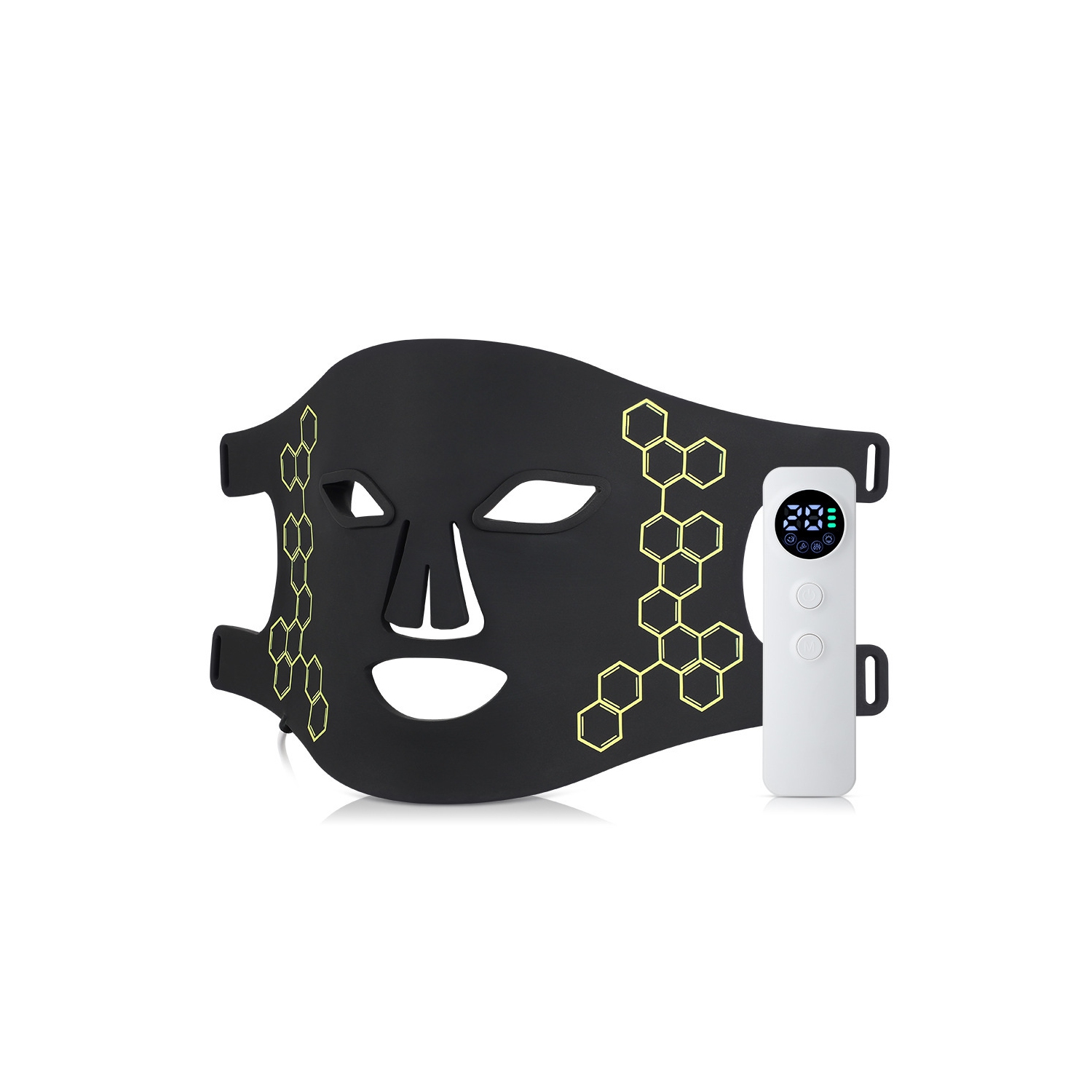 4 Colors LED Face Mask Light Therapy,Portable Rechargeable Red Light Therapy Mask Skincare Device for Facial Skin Rejuvenation