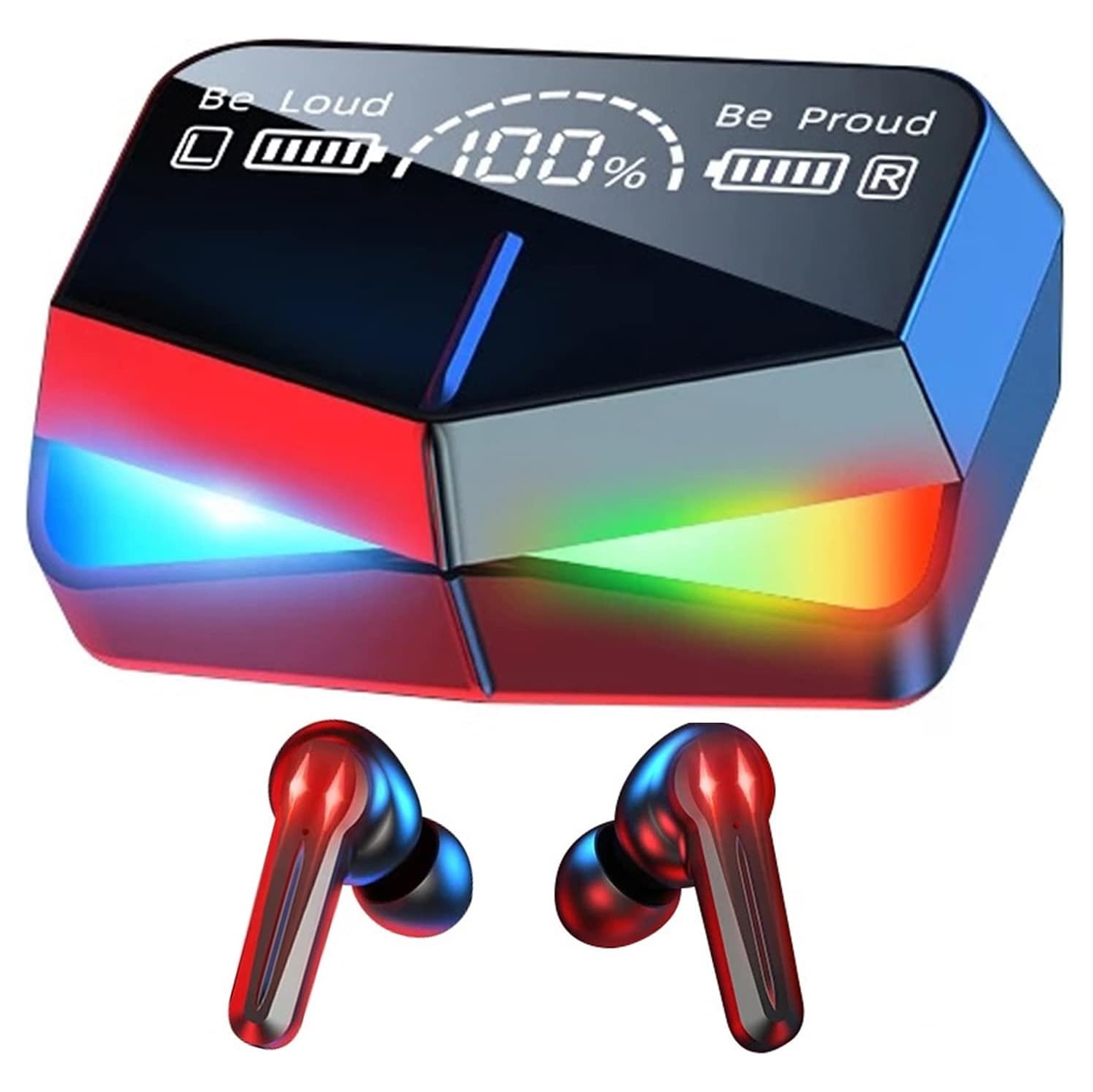 Écouteurs boutons sans fil Écouteurs boutons à commande tactile Microphone Écran LED Qualité sonore HD et connexion stable