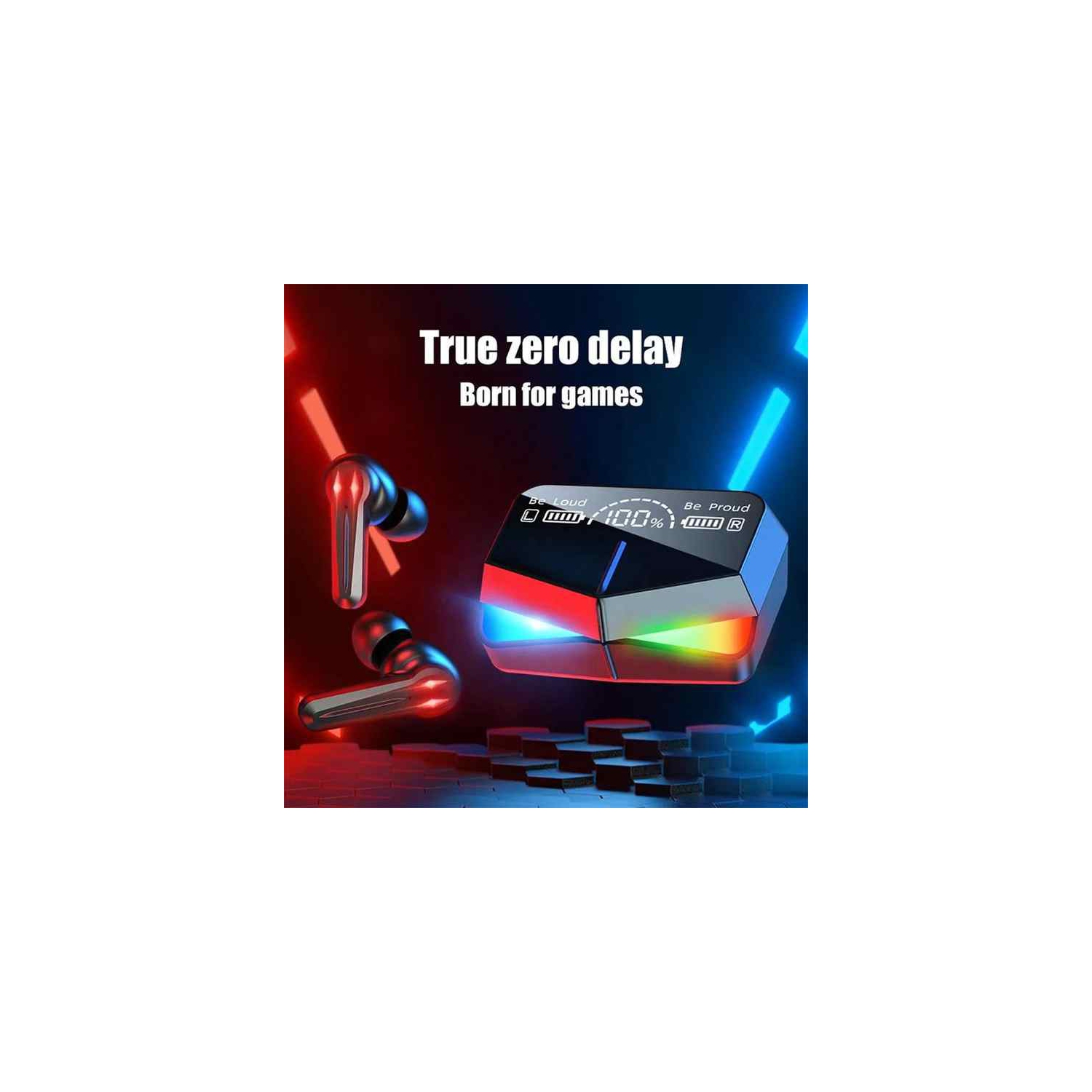 Écouteurs boutons sans fil Écouteurs boutons à commande tactile Microphone Écran LED Qualité sonore HD et connexion stable