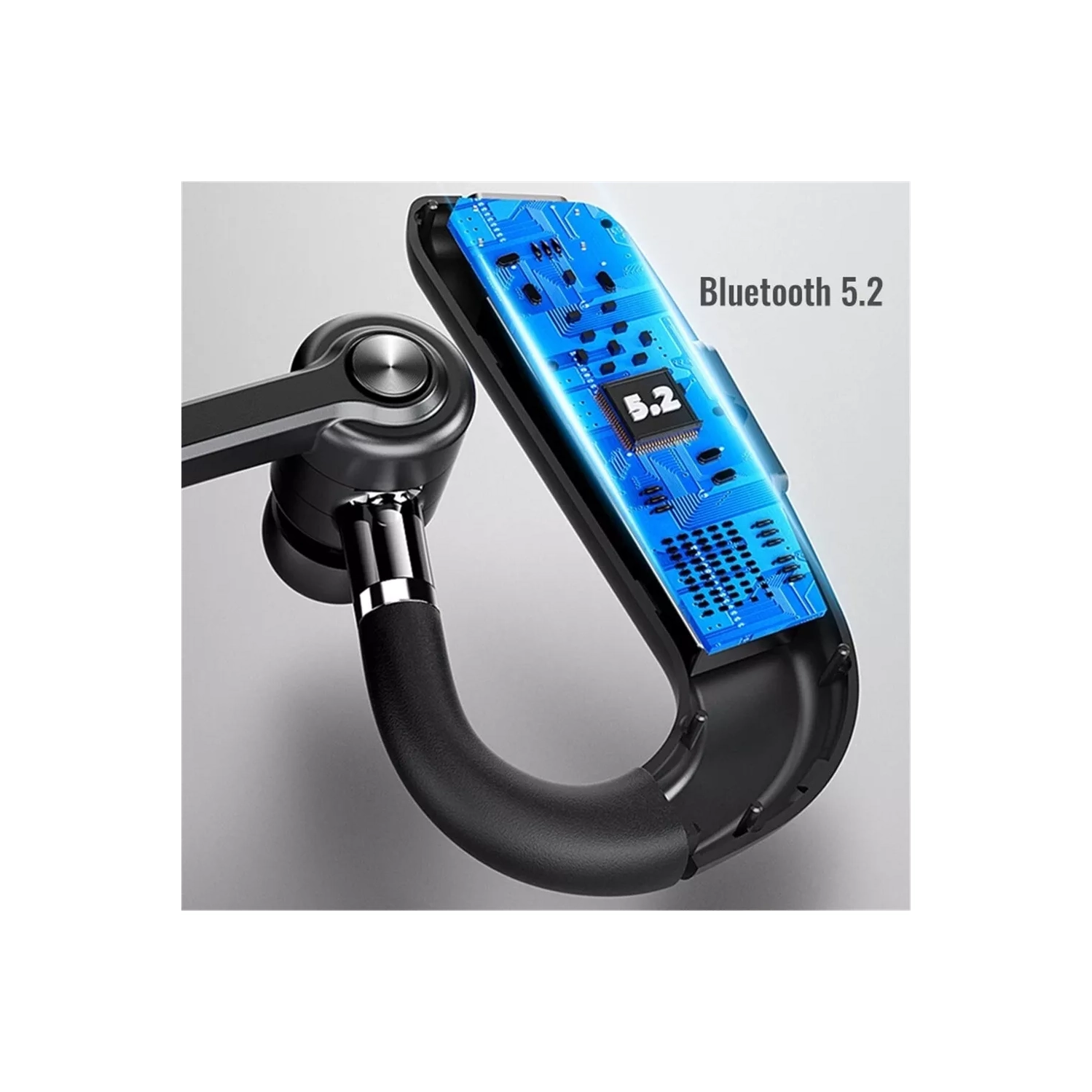 Casque d'écoute Bluetooth mains libres sans fil Casque d'écoute pour conduite d'affaires sport bleu