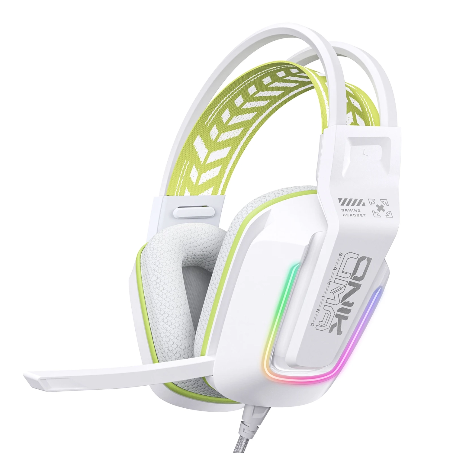 X13 RGB Wired Gaming Headset | USB + 3.5 Female | RGB Lighting | Noise Cancelling Gaming Headset | Built-in Control Mic