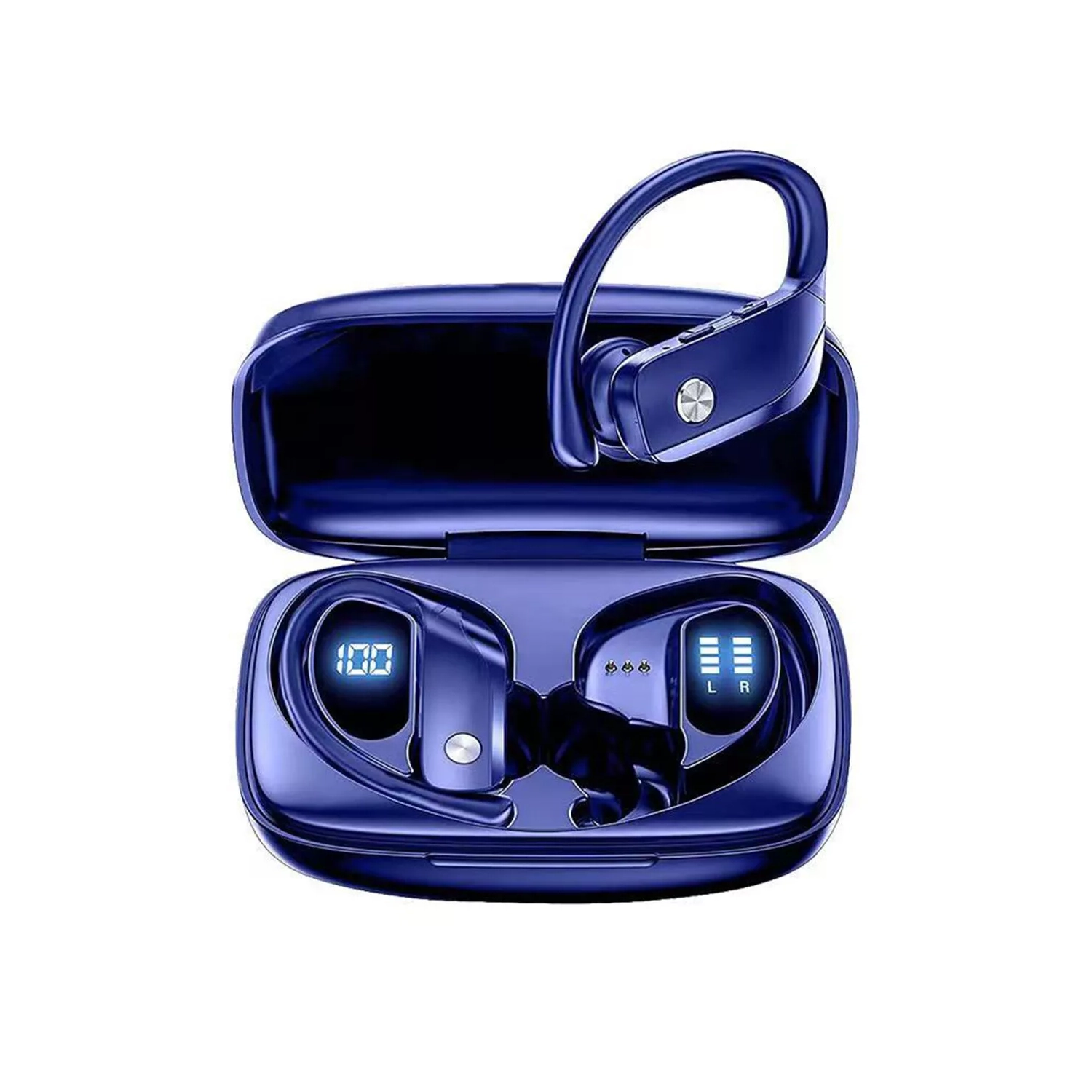 Écouteurs 100 % sans fil avec microphone Écouteurs bouton Crochet écouteurs sport running Bluetooth