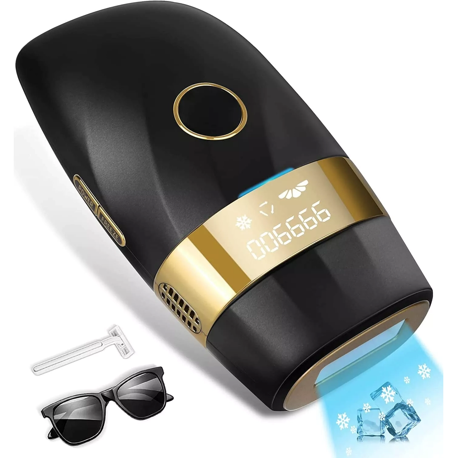 Photon freezing point hair removal device household electric handheld strong pulse hair removal device whole body armpit ice feeling painless