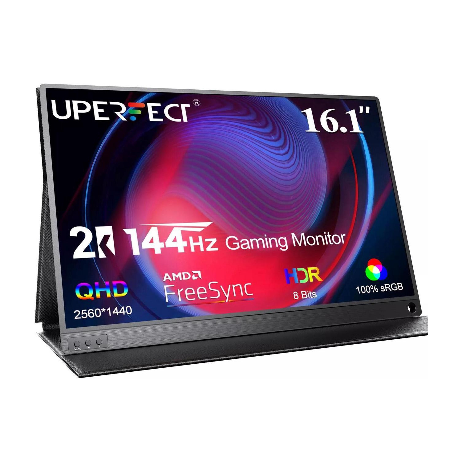 UPERFECT Portable Monitor 16.1" 2K 144Hz Gaming Monitor 1440P 100% sRGB Screen with VESA For PS Xbox