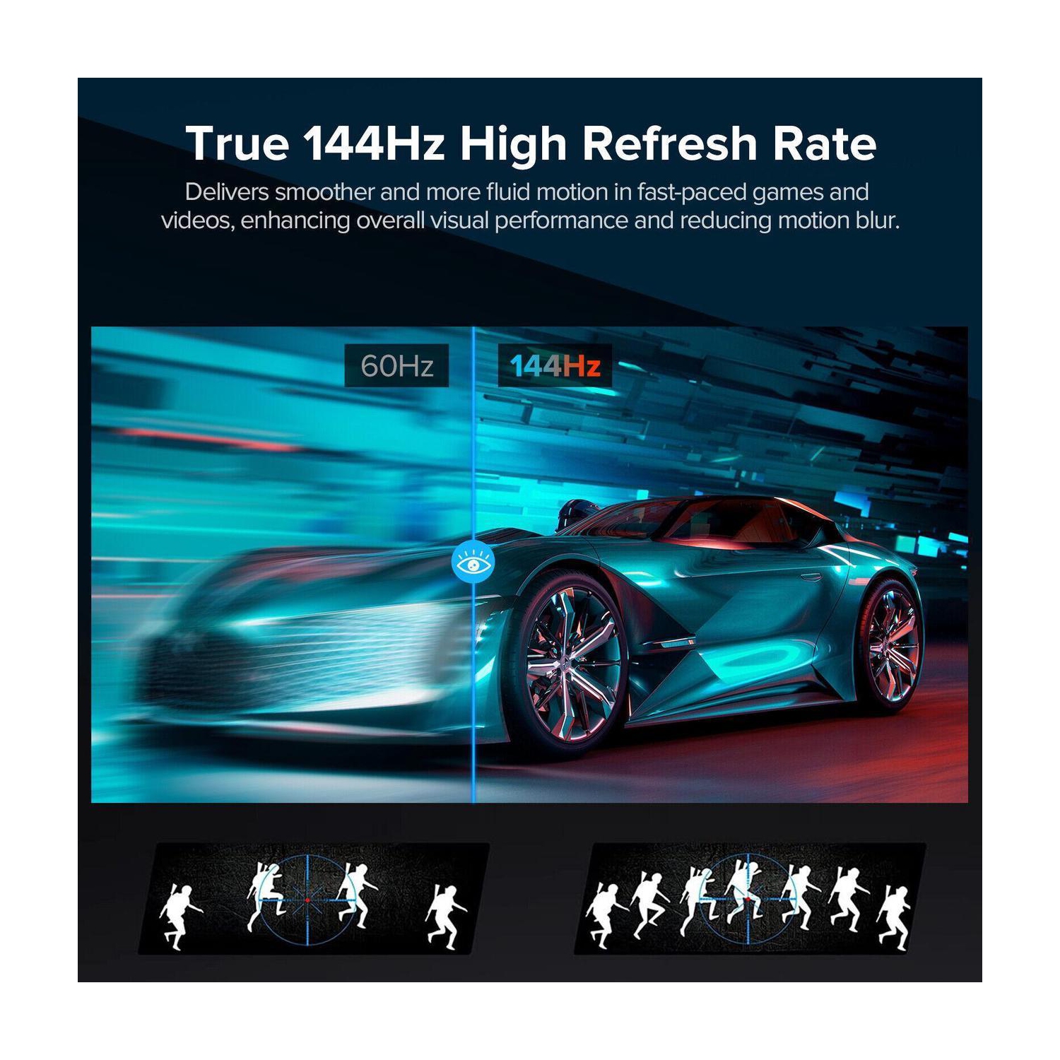 UPERFECT Portable Monitor 16.1" 2K 144Hz Gaming Monitor 1440P 100% sRGB Screen with VESA For PS Xbox