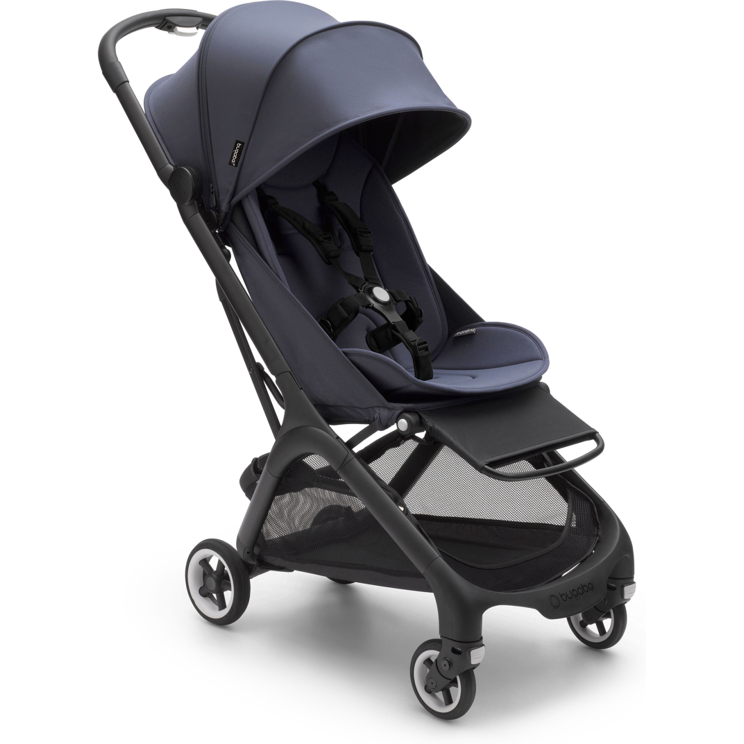 Bugaboo Compact Butterfly Stroller Complete - Stormy Blue / Black Frame