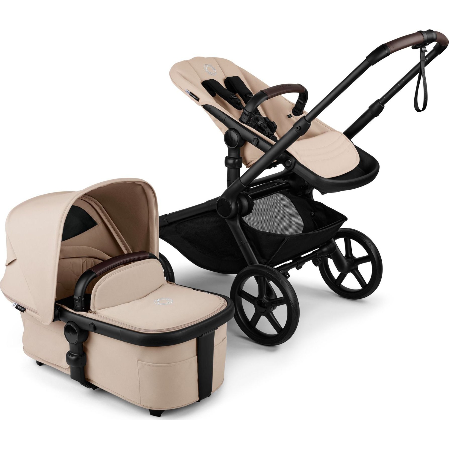 Poussette complète Kangaroo de Bugaboo - Taupe désert sur cadre noir