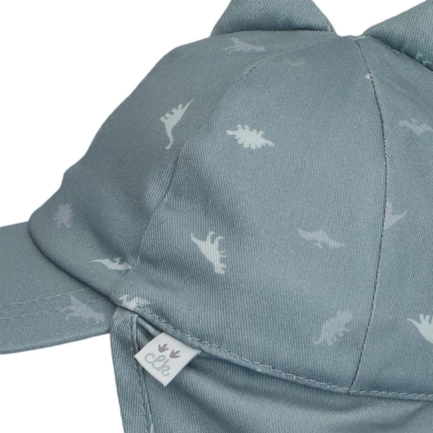 CaliKids Organic Cotton Ball Hat with Flap - Dino