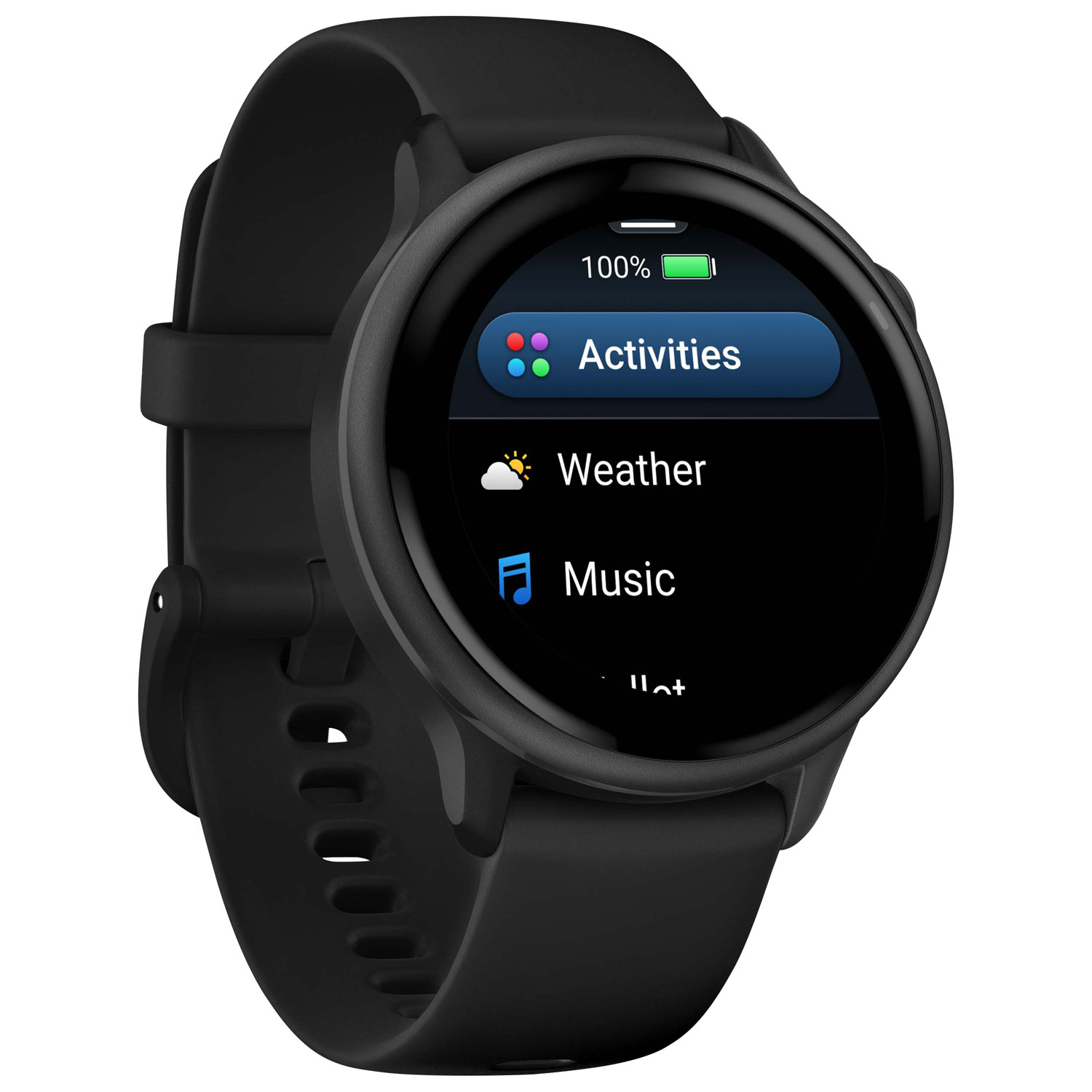 Montre intelligente Bluetooth de 42 mm vivoactive 6 de Garmin - Noir