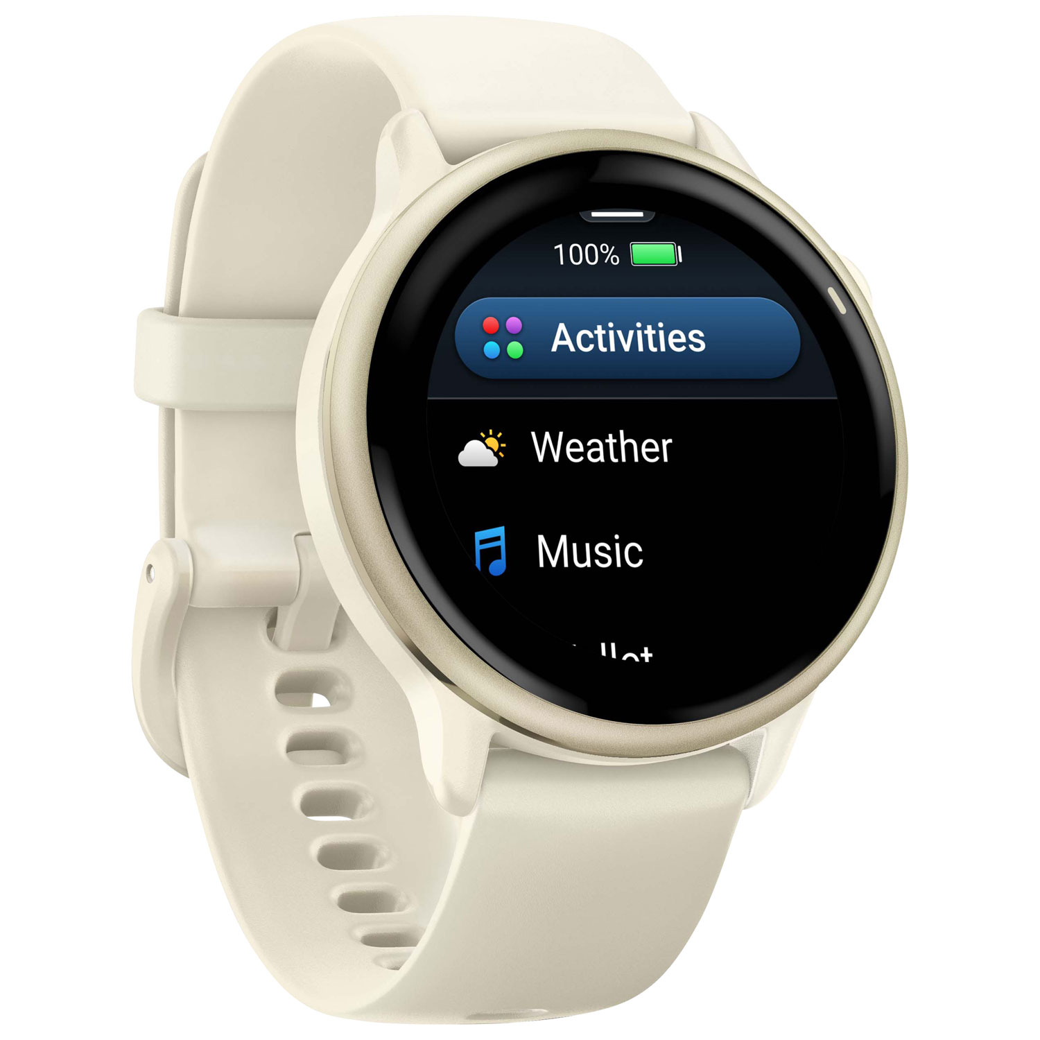 Garmin vivoactive 6 42mm Bluetooth Smartwatch - Lunar Gold/Bone