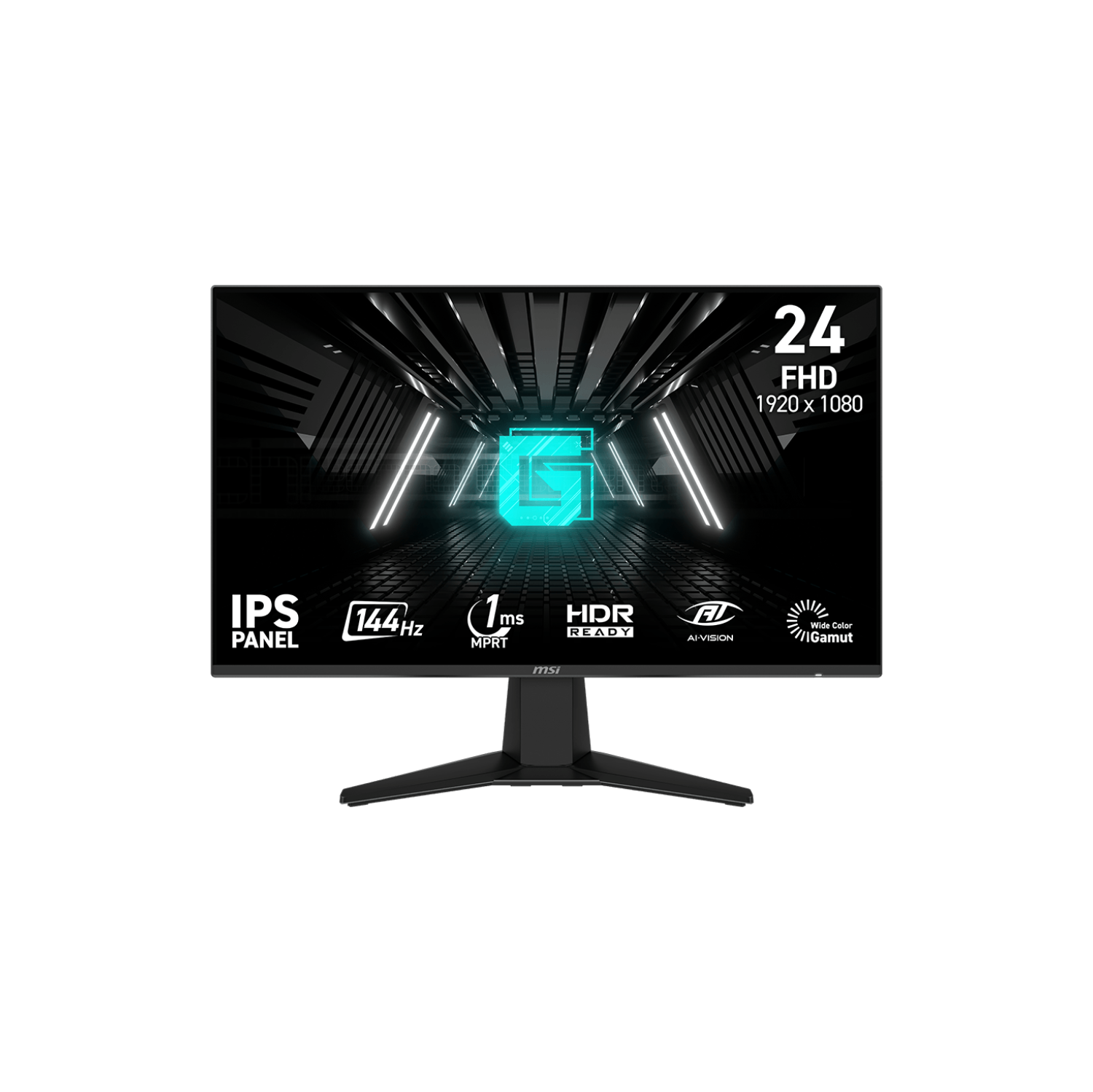 Moniteur de jeu IPS inclinable de 24 po de MSI, 144&nbsp;Hz, 1920 x 1080, 1&nbsp;ms (MPRT) (G242L E14)