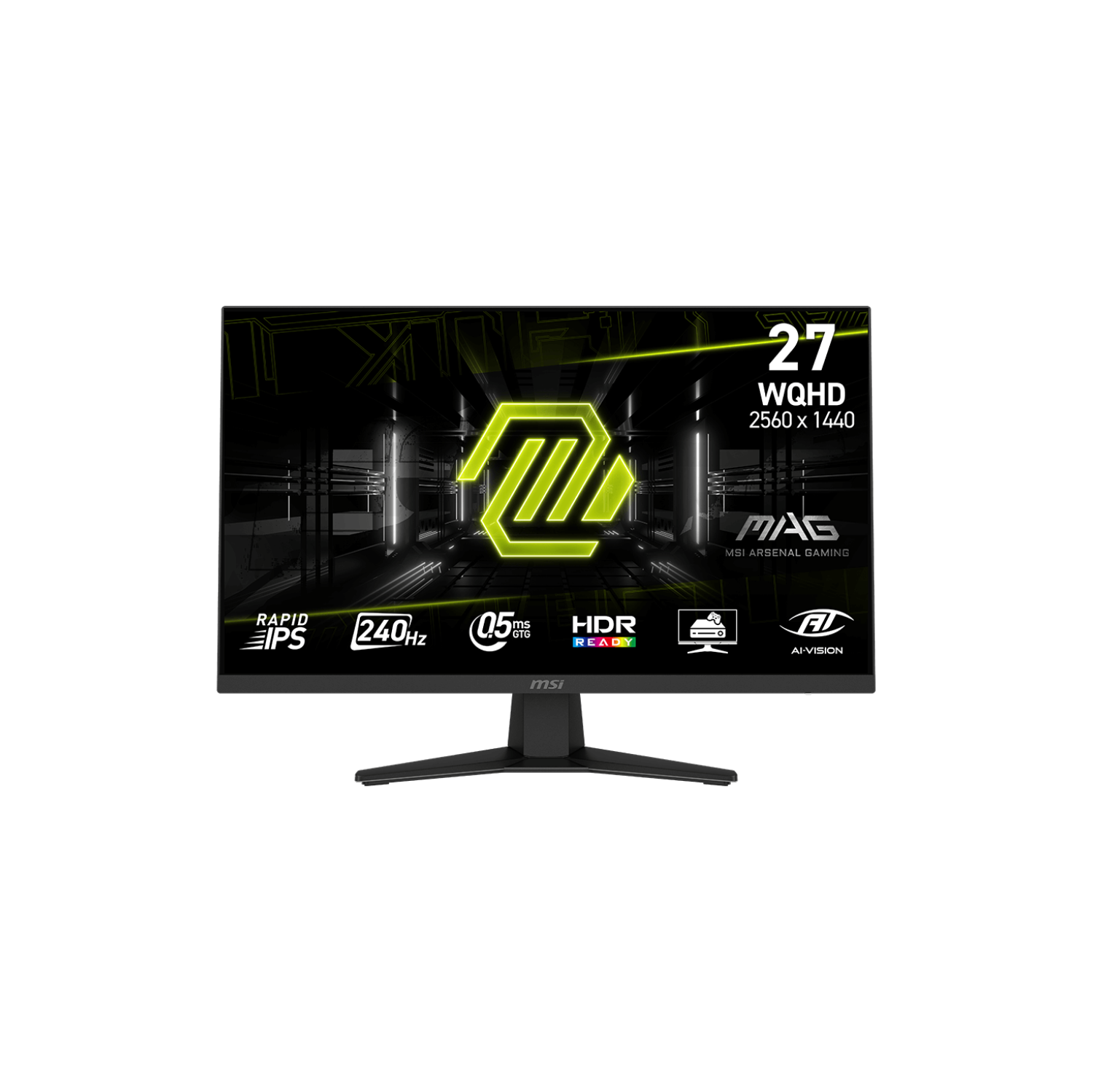 MSI 27" 2560 x 1440 240Hz 0.5ms (GTG) Rapid IPS Gaming Monitor Tilt adjustable (MAG 274QF X24)