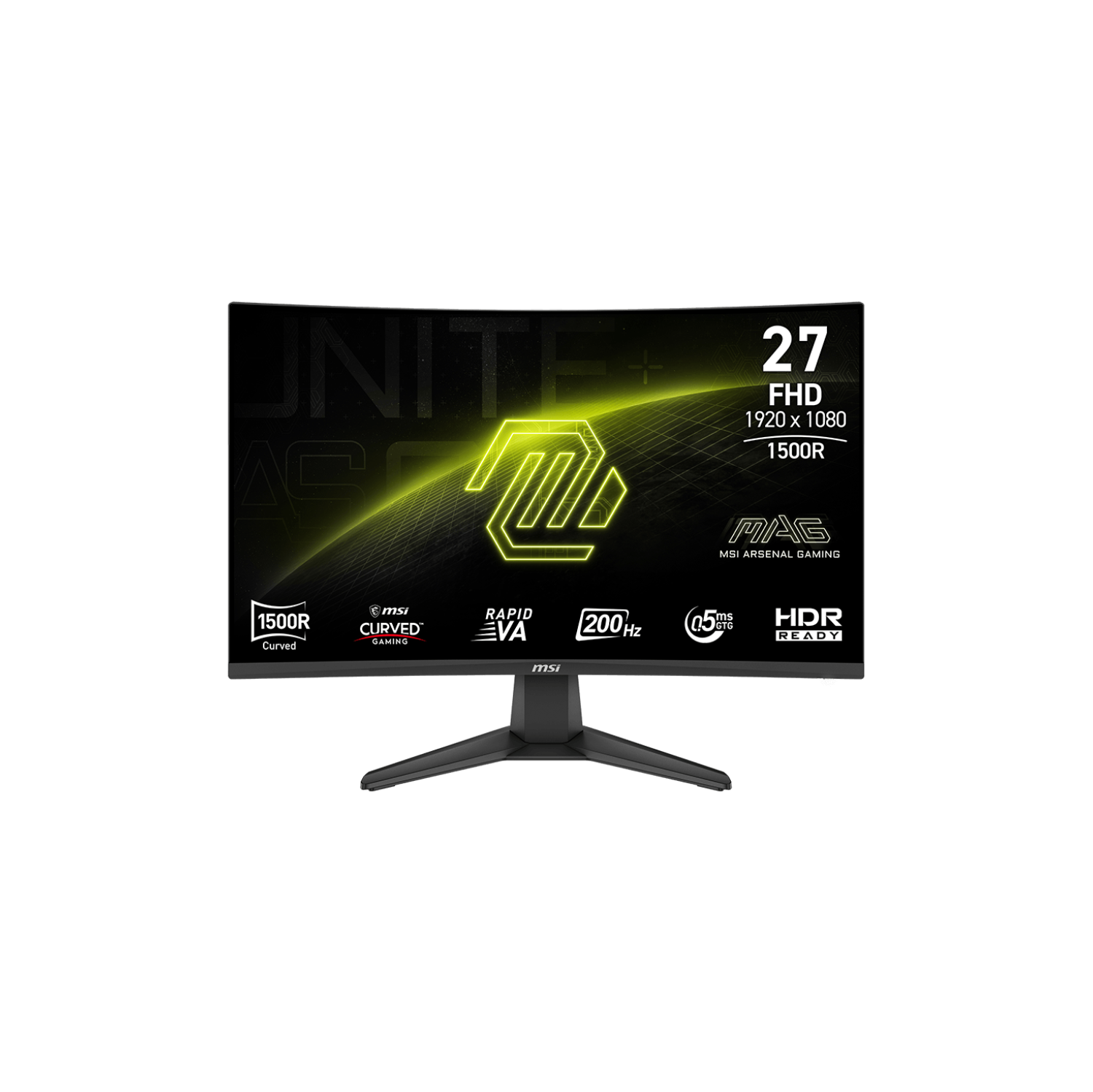 MSI 27" 1920 x 1080 (FHD) 200Hz 0.5ms (GTG) Curved Rapid VA Gaming Monitor Tilt adjustable (MAG 276CF E20)