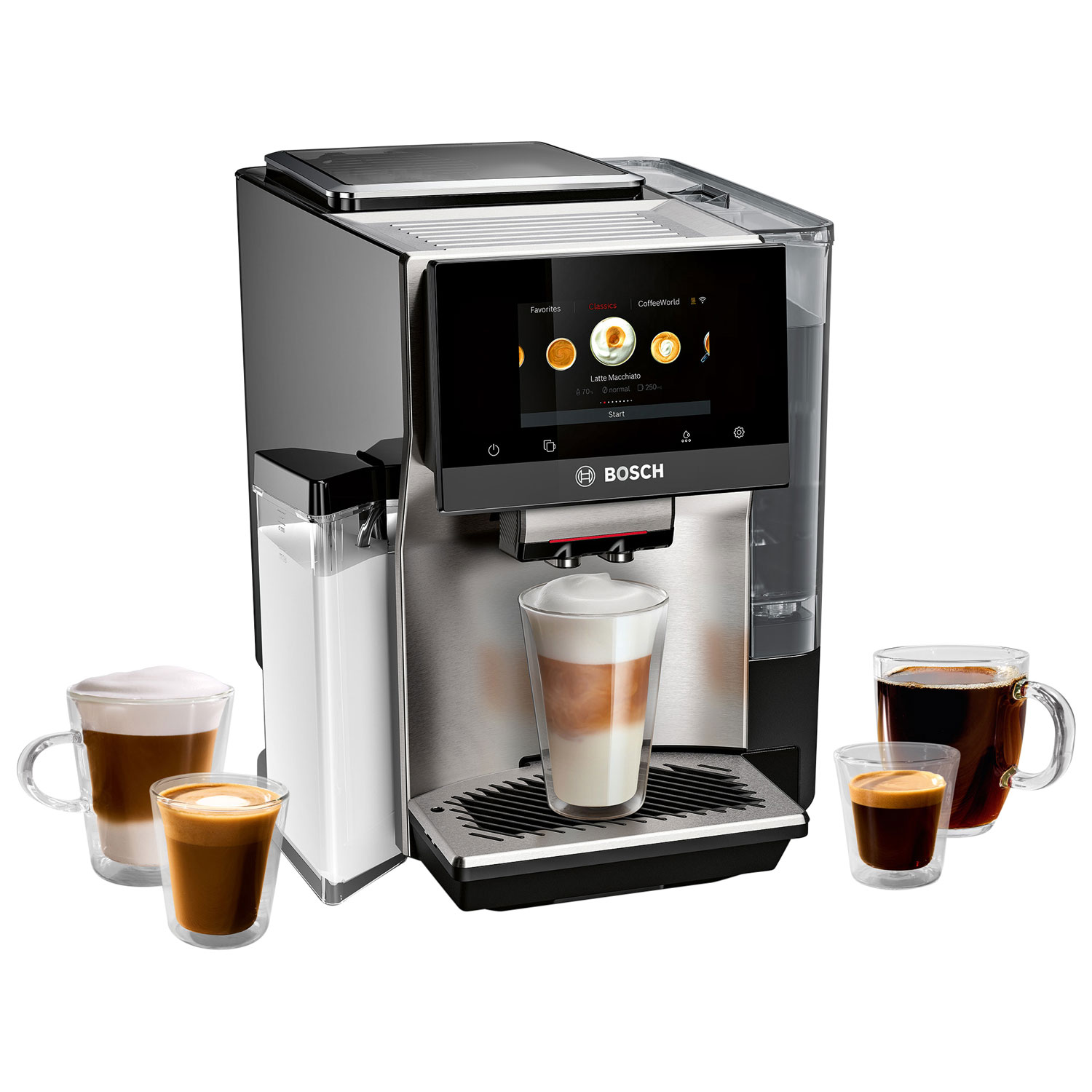 Bosch VeroCafe 800 Series Automatic Espresso Machine w/Integrated Milk System & Milk Container - Best Buy Exclusive