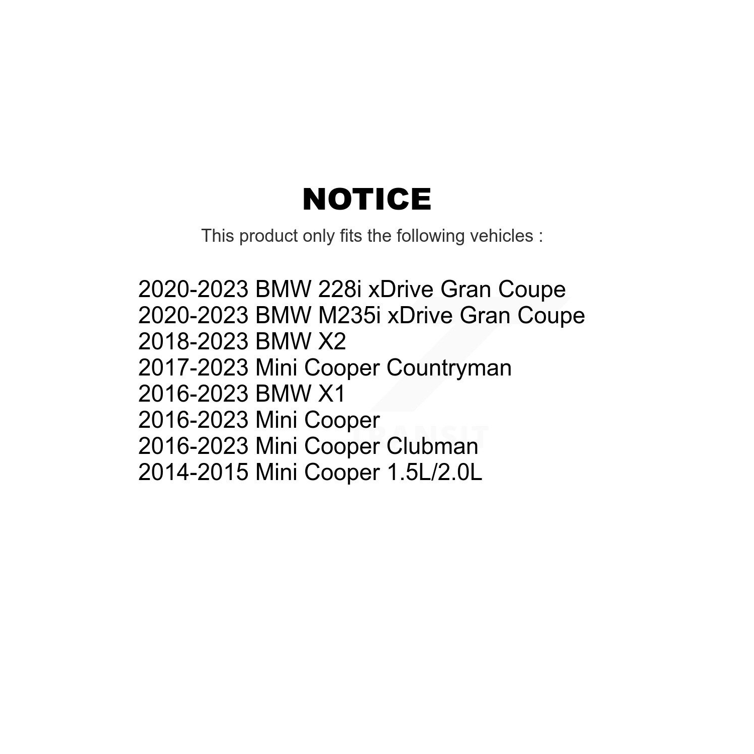 Rear Suspension Stabilizer Bar Link Kit TOR-K750879 For Mini BMW Cooper X1 Countryman X2 Clubman