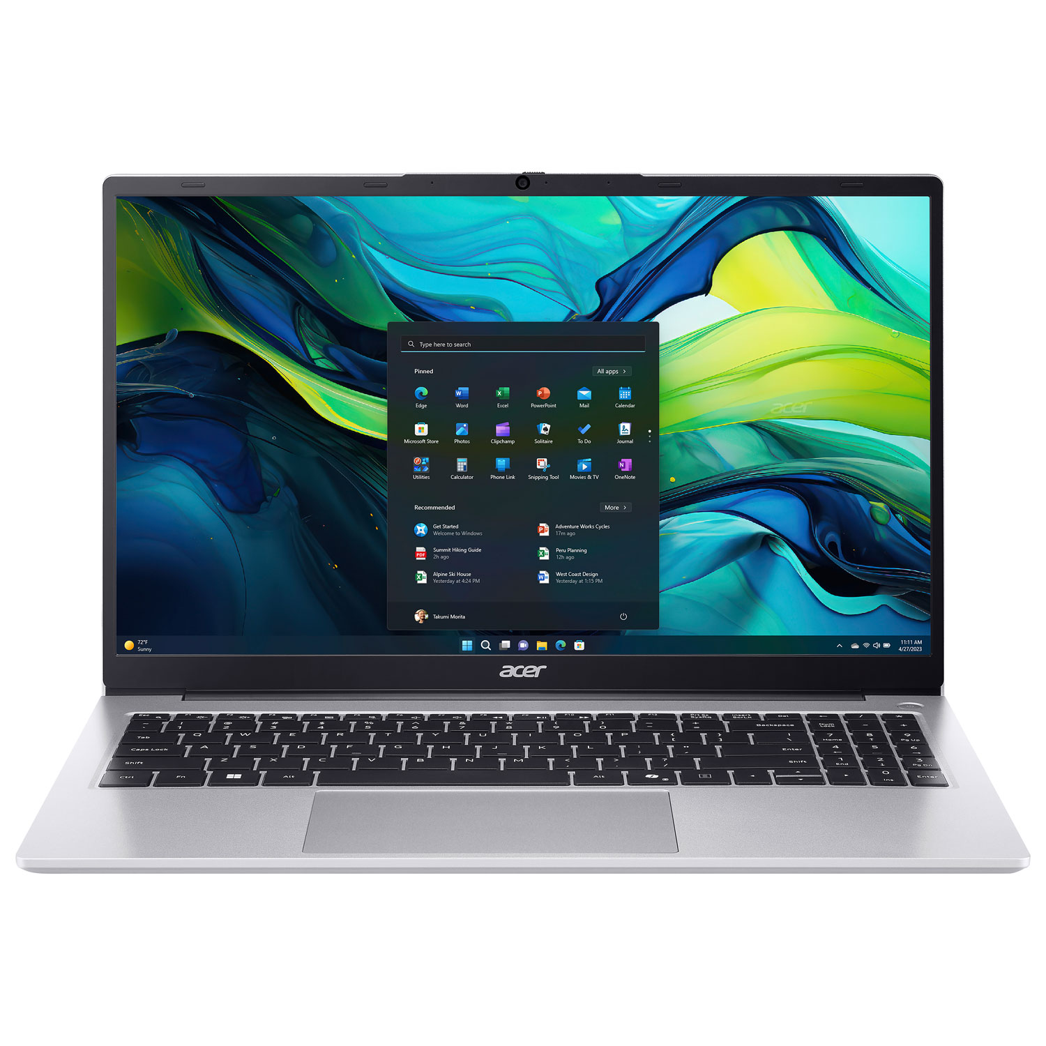 Acer Aspire Lite 15.6" Laptop - Silver (Intel N150/8GB RAM/512GB SSD/Windows 11)