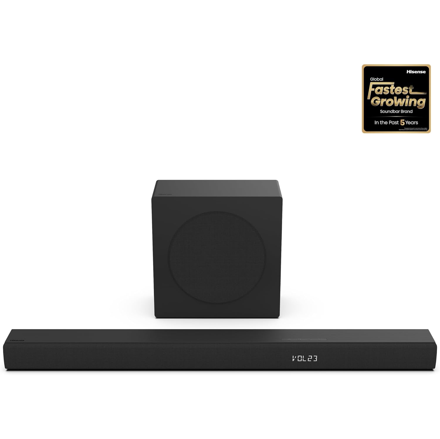 Barre de son 3,1 canaux HS3100 de Hisense avec haut-parleur d'extrêmes graves sans fil - Remis à neuf