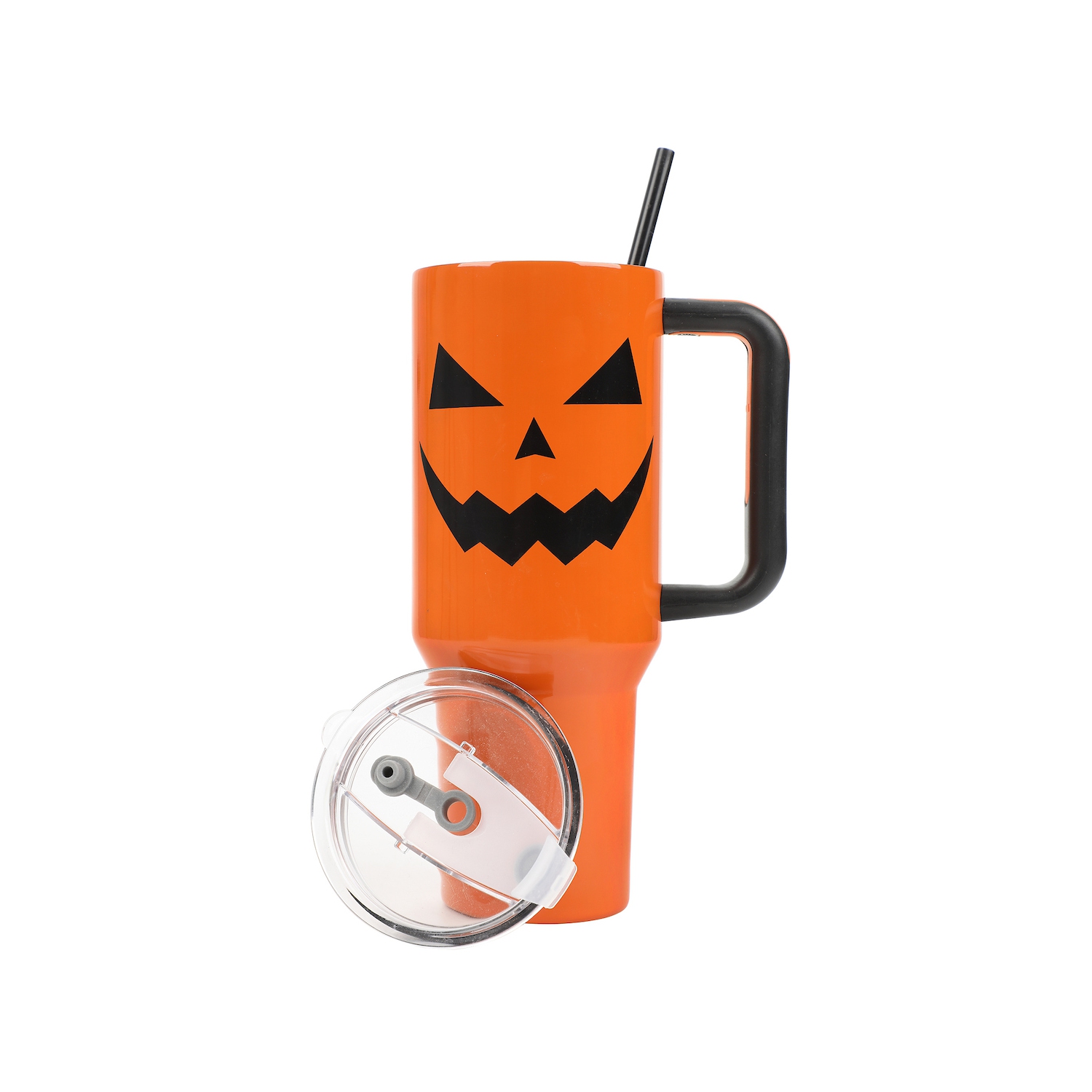 40 oz Stainless Steel Tumbler with Handle and Straw