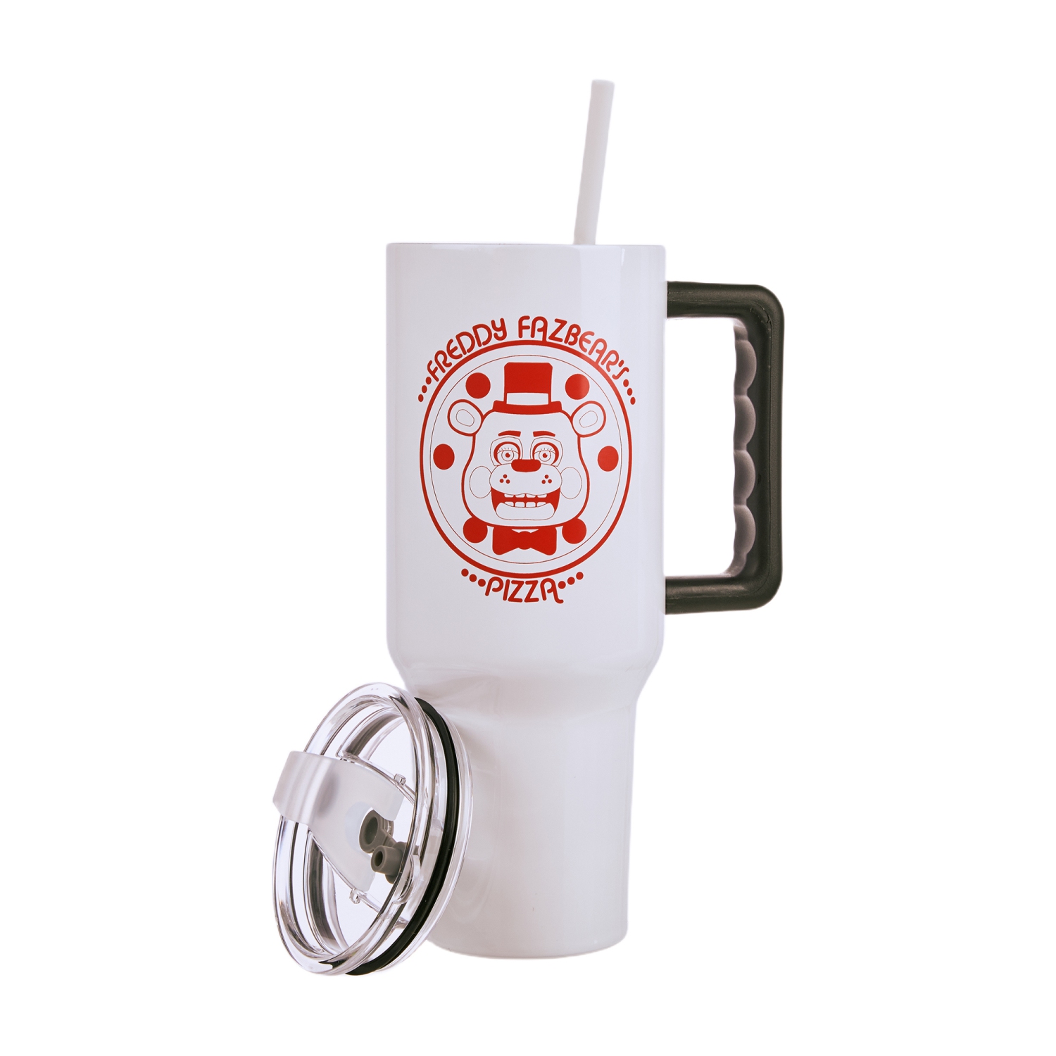 Gobelet en acier inoxydable avec poignée et paille de 40&nbsp;oz