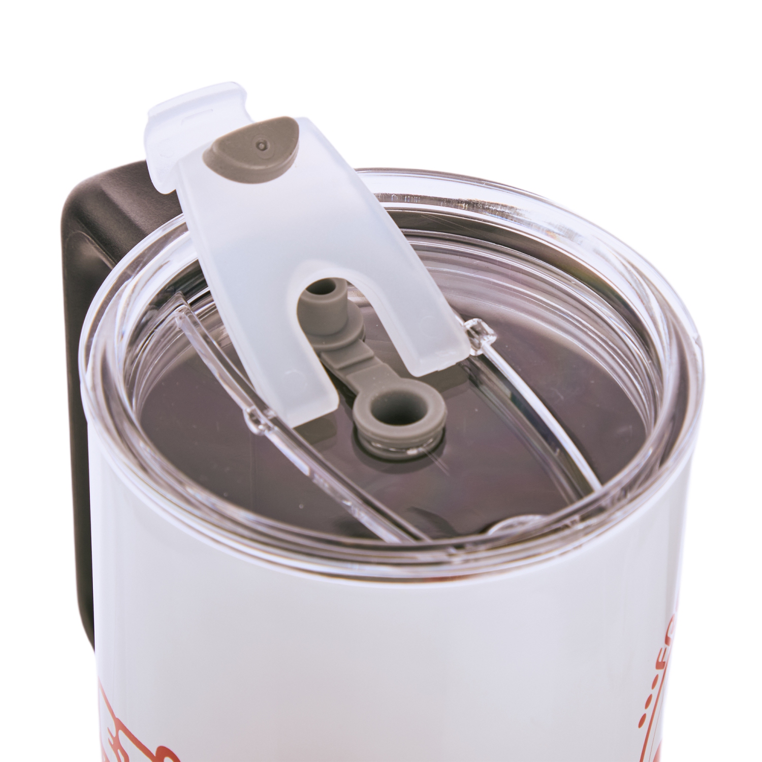 Gobelet en acier inoxydable avec poignée et paille de 40 oz