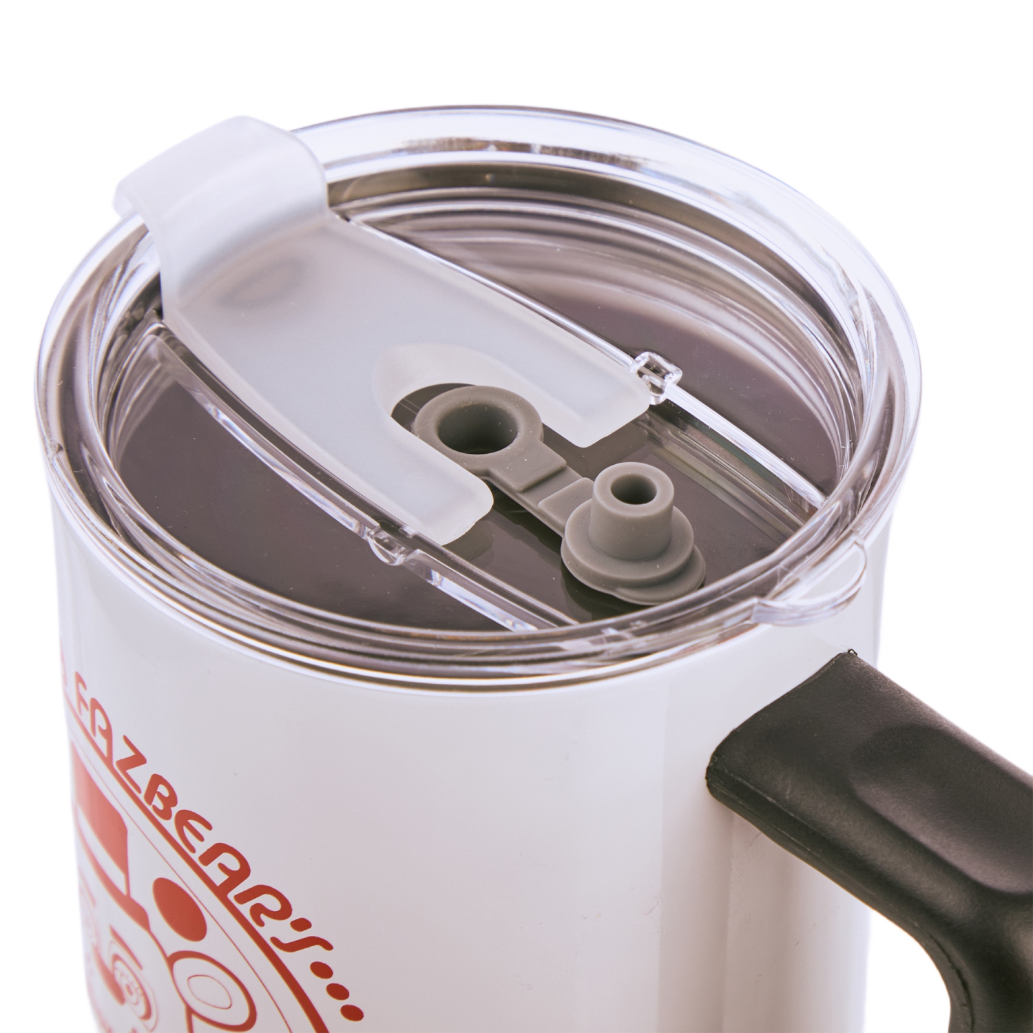 Gobelet en acier inoxydable avec poignée et paille de 40 oz