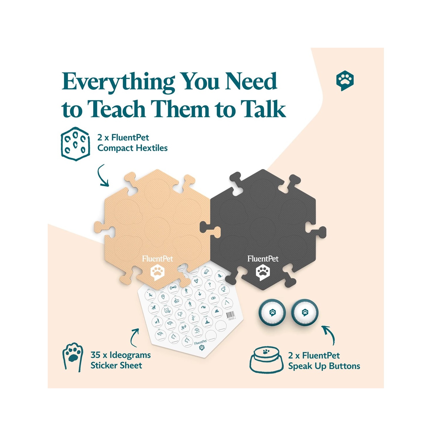 Trousse d'essai Speak Up de FluentPet – Couleurs neutres