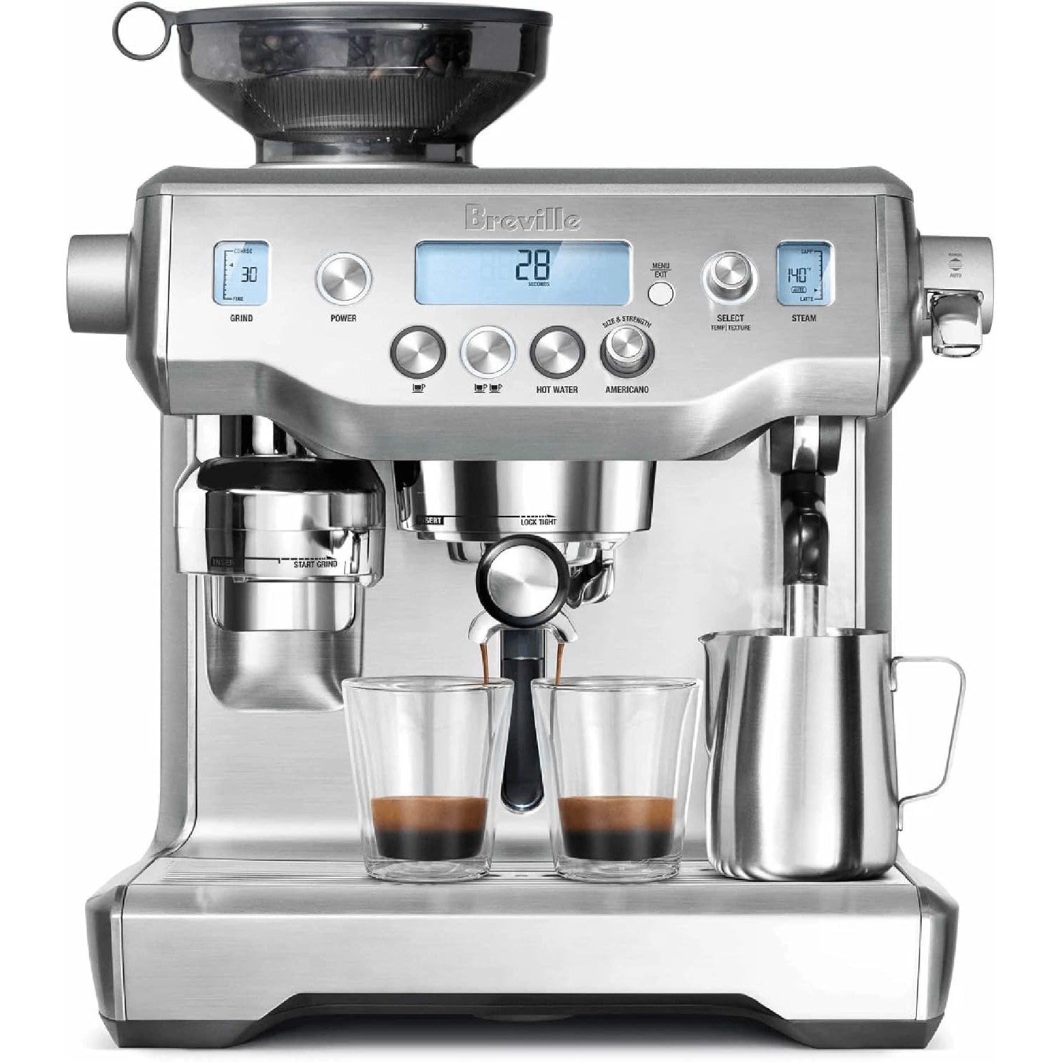 Refurbished – Breville BREBES980XL The Oracle Espresso Machine, Silver
