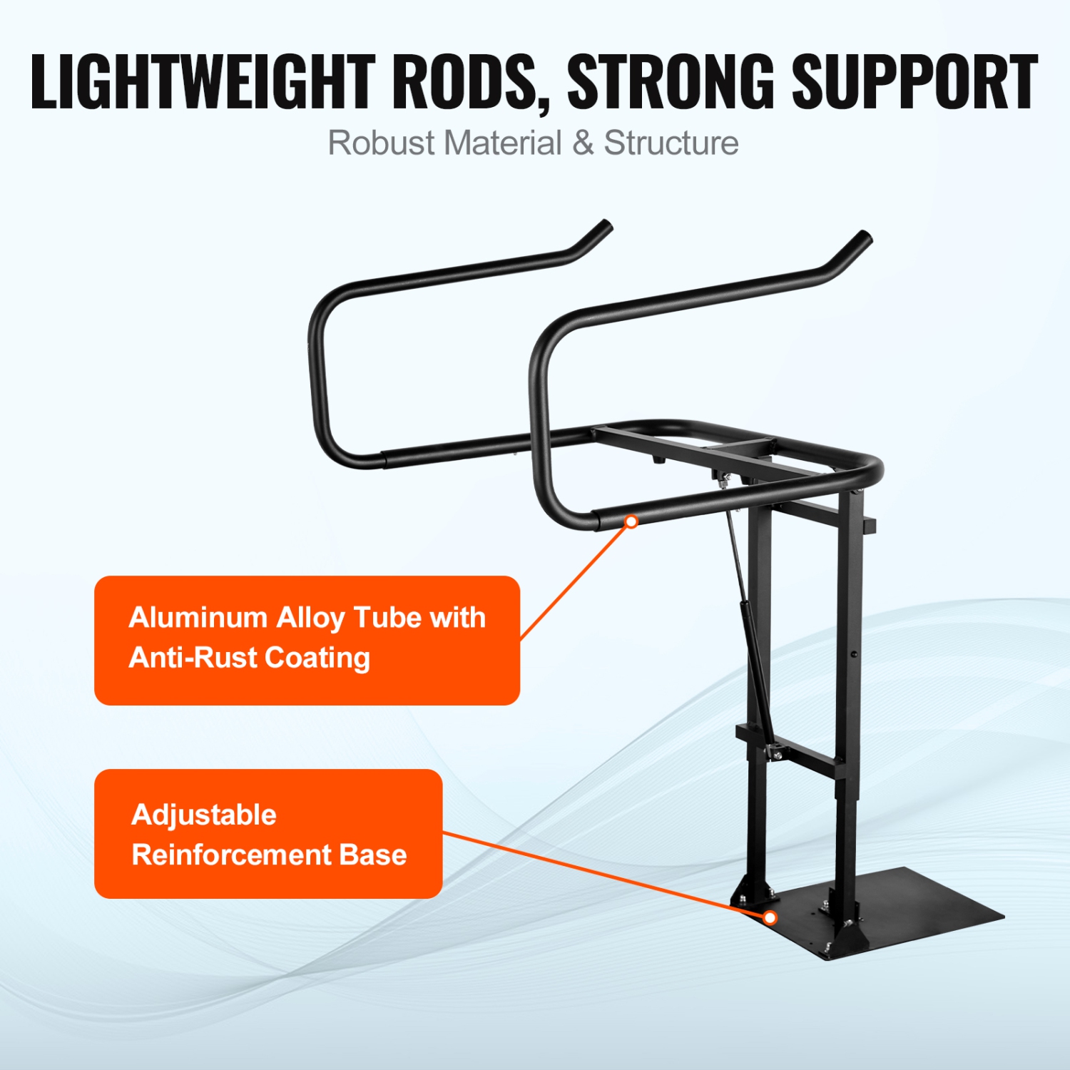 Capot de spa VEVOR de 33,1" - 41,3", couvercle de spa relevable, hydraulique, largeur de 53,1" à 92,5" réglable, installé en dessous sur un côté,