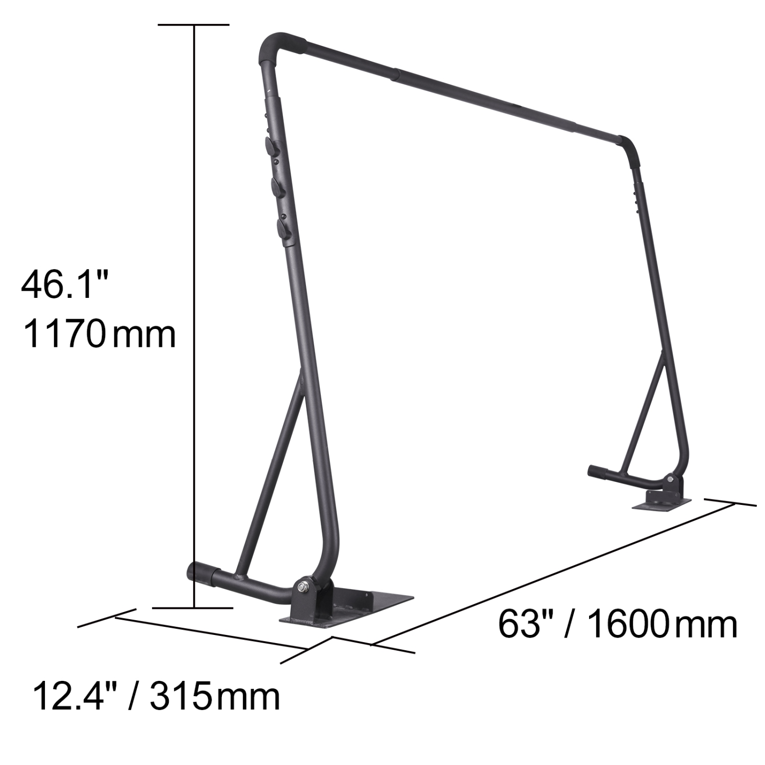 Capot de spa VEVOR de 31,5" à 41,3", couvercle de spa relevable, largeur réglable de 57 à 92,5", installé en dessous des deux côtés, adapté aux