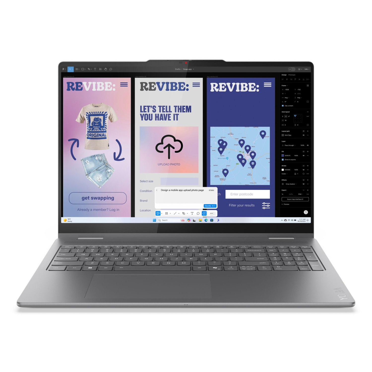 Portable 2-en-1 Yoga 7i de Lenovo, verre IPS de 16&nbsp;po, Core Ultra 5 226&nbsp;V d'Intel, disque 16&nbsp;Go, disque SSD 1&nbsp;To