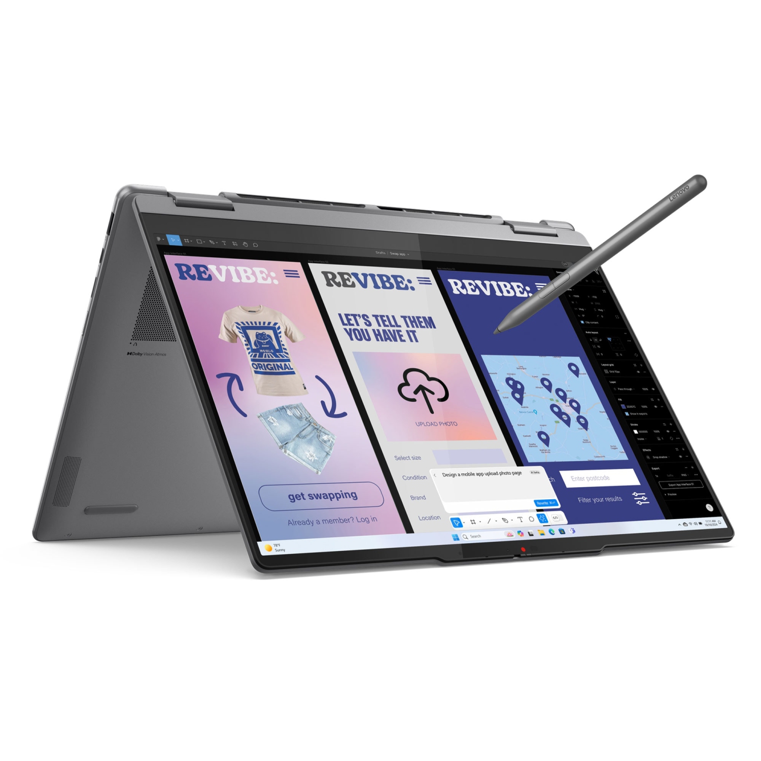 Lenovo Yoga 7i 2-in-1 Laptop, 14" Glass, Intel Core Ultra 5 226V, 16GB, 1TB SSD