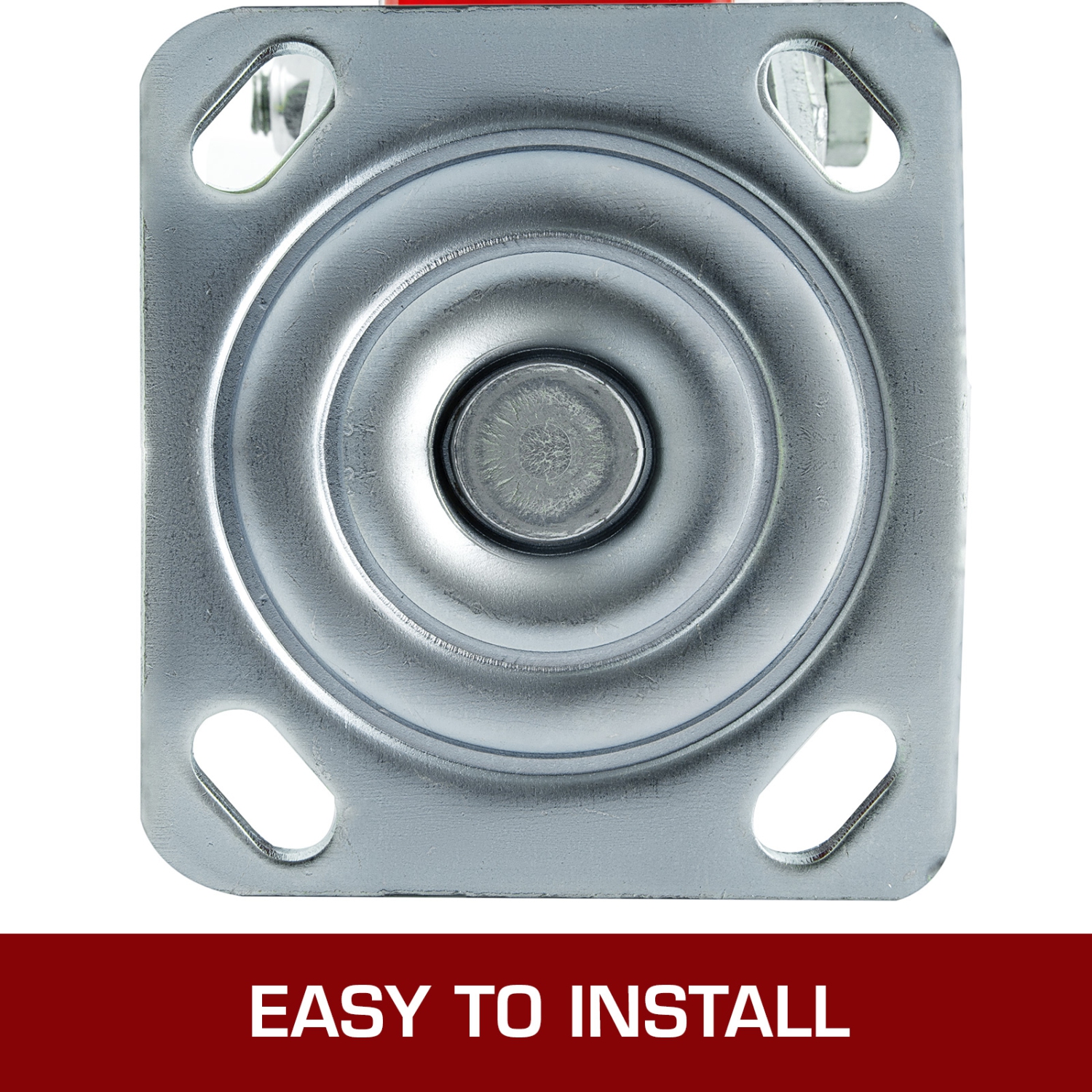 VEVOR 4 Pack 6 x 2 Inch Caster Wheels 2 Rigid and 2 Swivel Casters with Side Brake Polyurethane Iron Core Plate 1000LBS Capacity Per Wheel