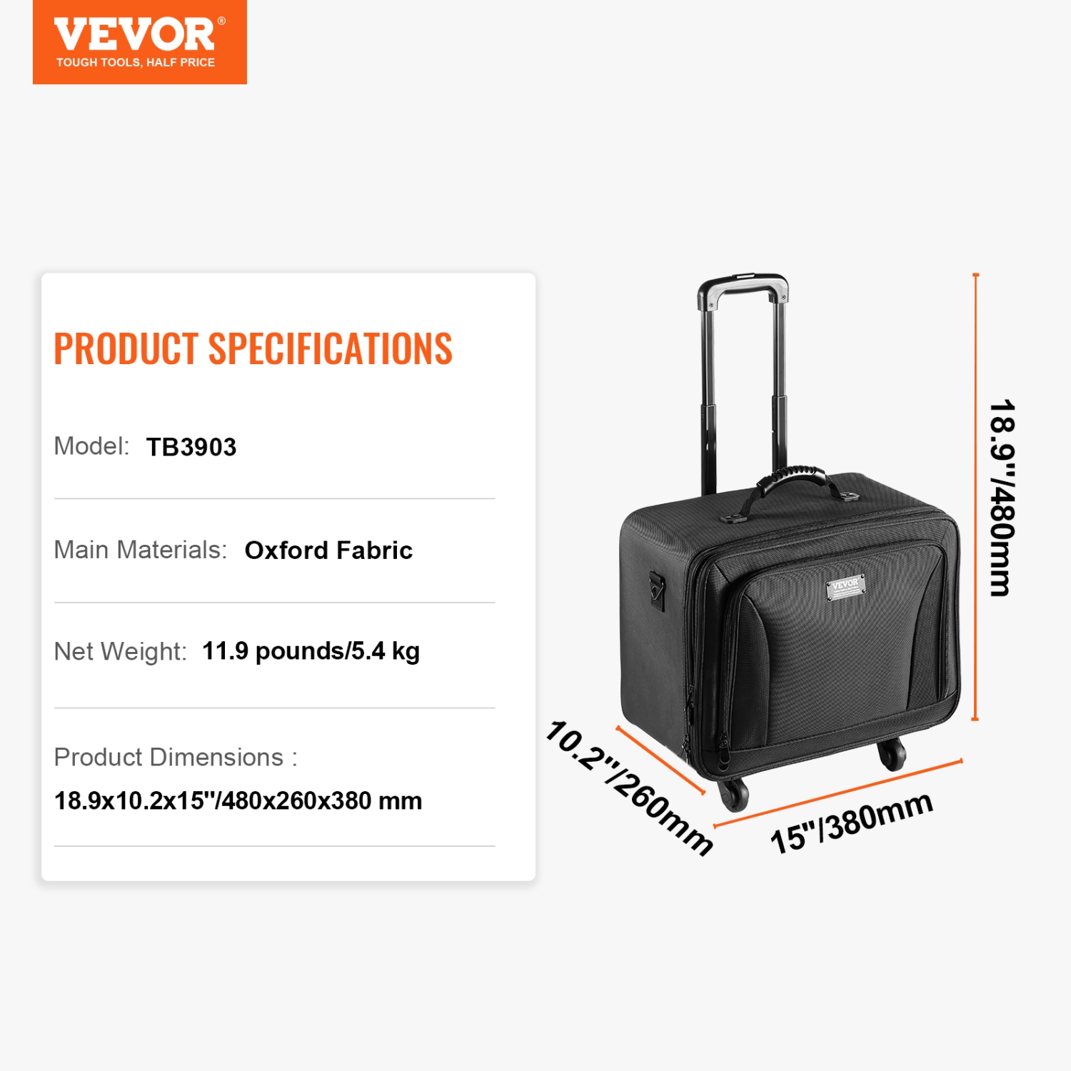 VEVOR 3 Tiers Rolling Makeup Train Case Large Storage, Convenient Carry With Handle,Wheels, Strap, Professional Makeup Storage Organizer Box Make Up