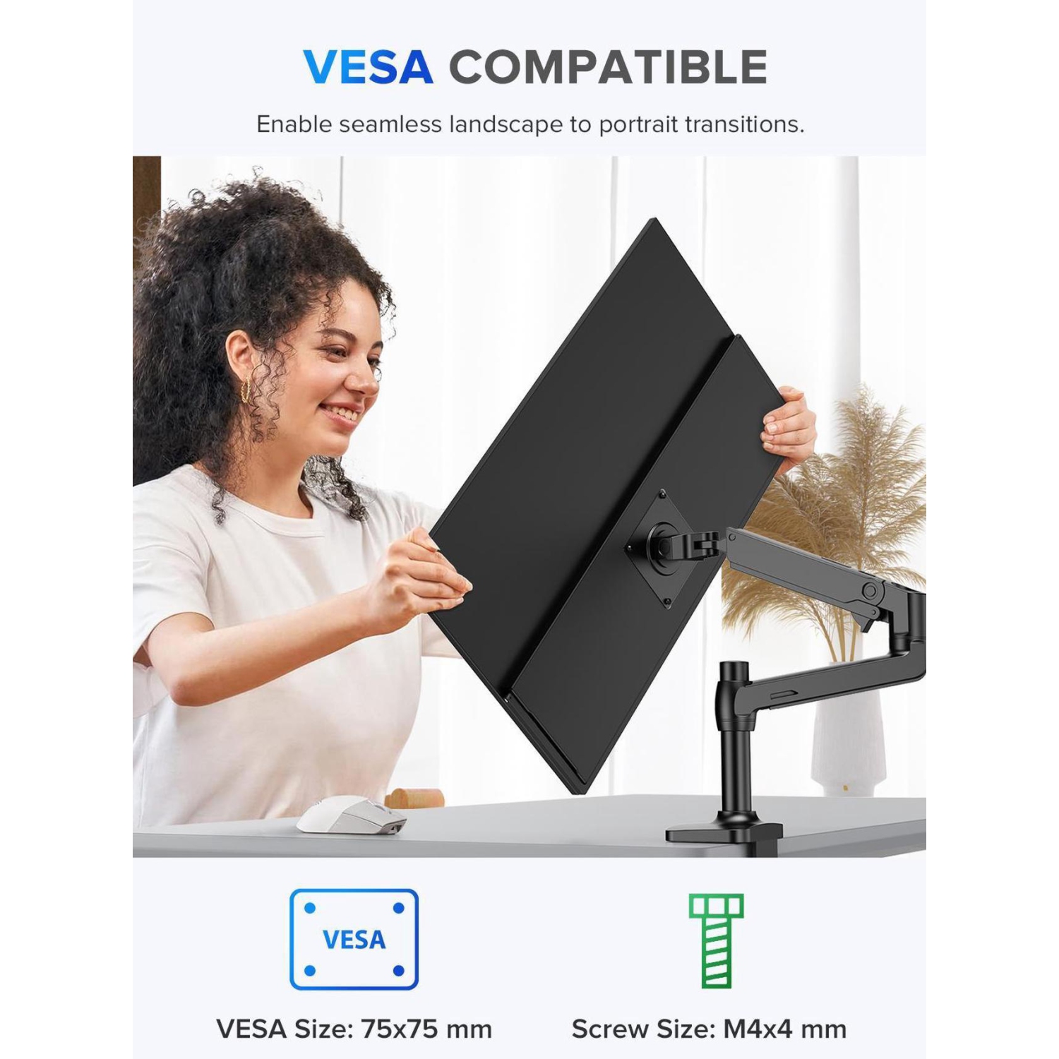 UPERFECT 22" 2K Touchscreen Portable Monitor w/VESA & 180°Adjustable Stand 2560x1440 QHD FreeSync IPS HDR Large Gaming Monitor USB-C HDMI Travel