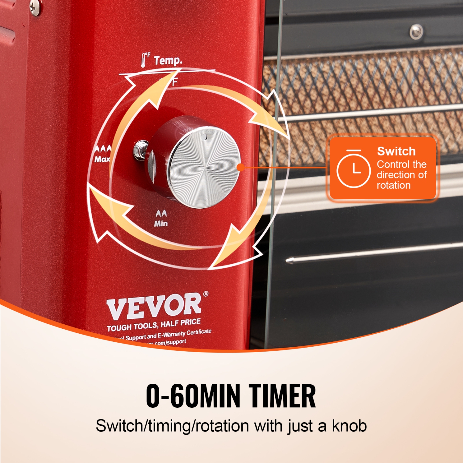 VEVOR 5 Shawarma Grill Machine, Strings of Barbecue Capacity, Chicken Shawarma Cooker Machine,Broiler Gyro Rotisserie Oven Doner Kebab Machine, for