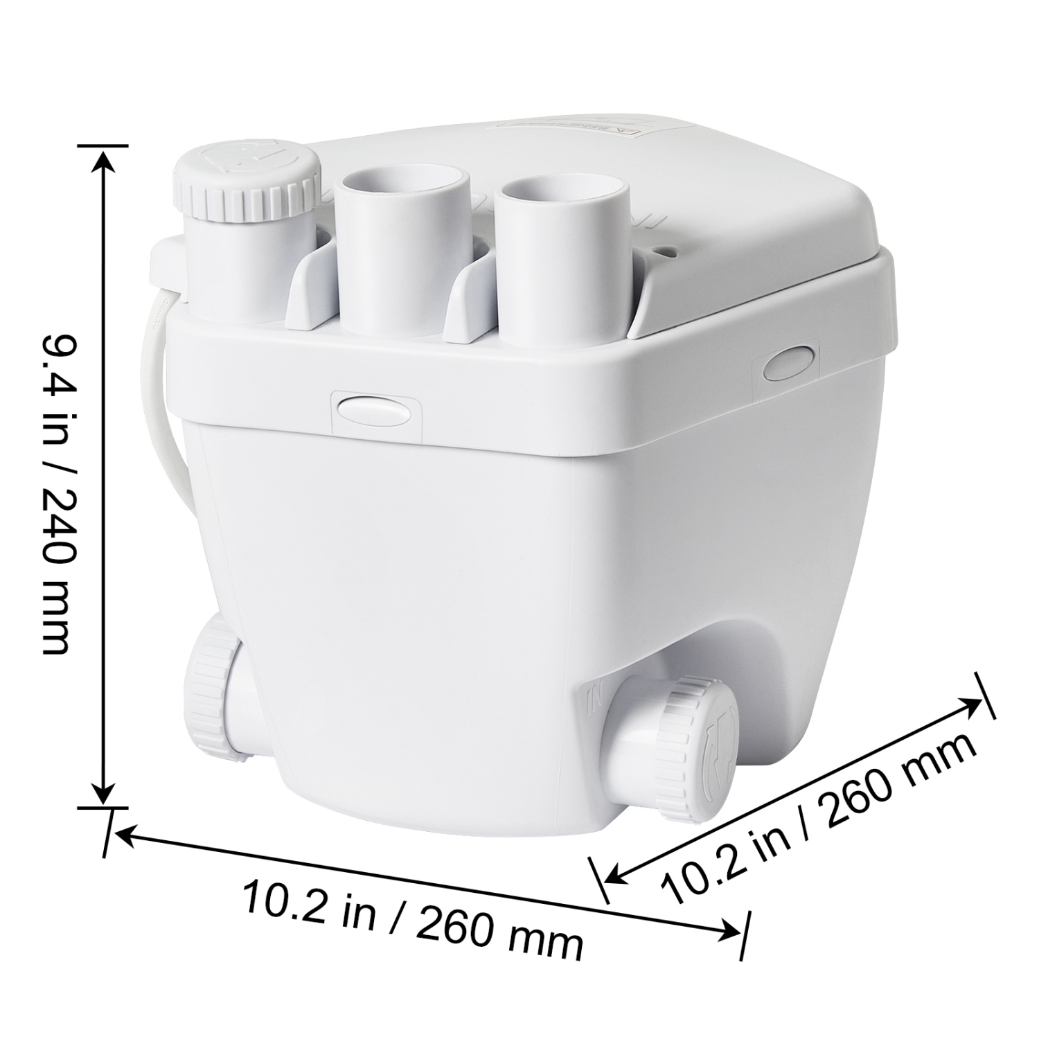 VEVOR 1/3 HP Utility Sink Pump, 120-Volt, 1750 GPH Flow, 18 ft Head, Under-Sink Sump Pump System with Copper Wire Motor, Heavy-Duty Sink Pump, Drain