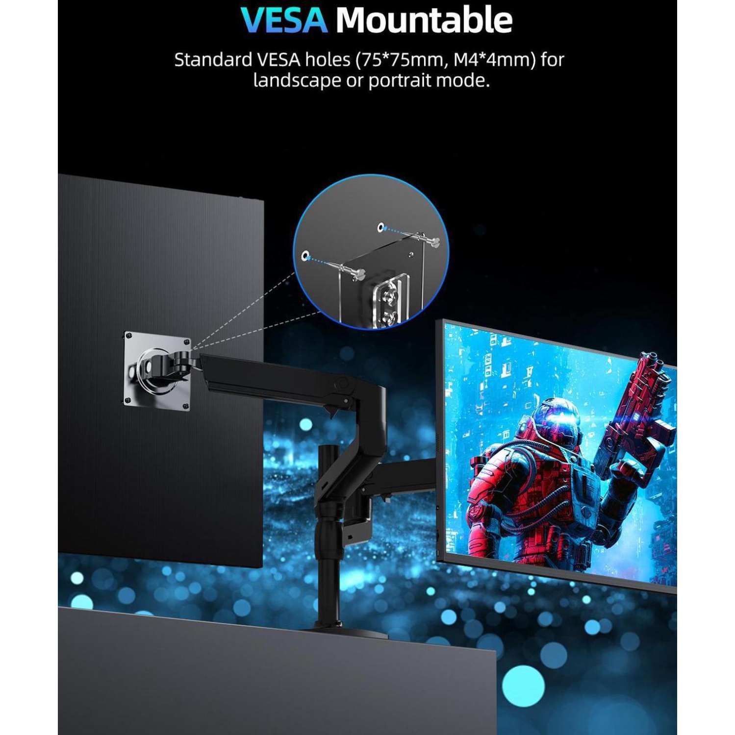 UPERFECT UGame K118 18" 2K 144Hz Portable Gaming Monitor with 100% DCI-P3, FreeSync, HDR, VESA Mount, and Eye-Care Features